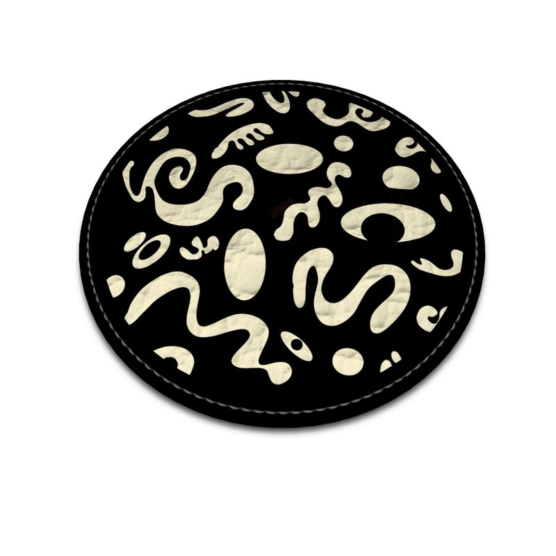 Well Nourished Leather Coaster - Large Print (2)