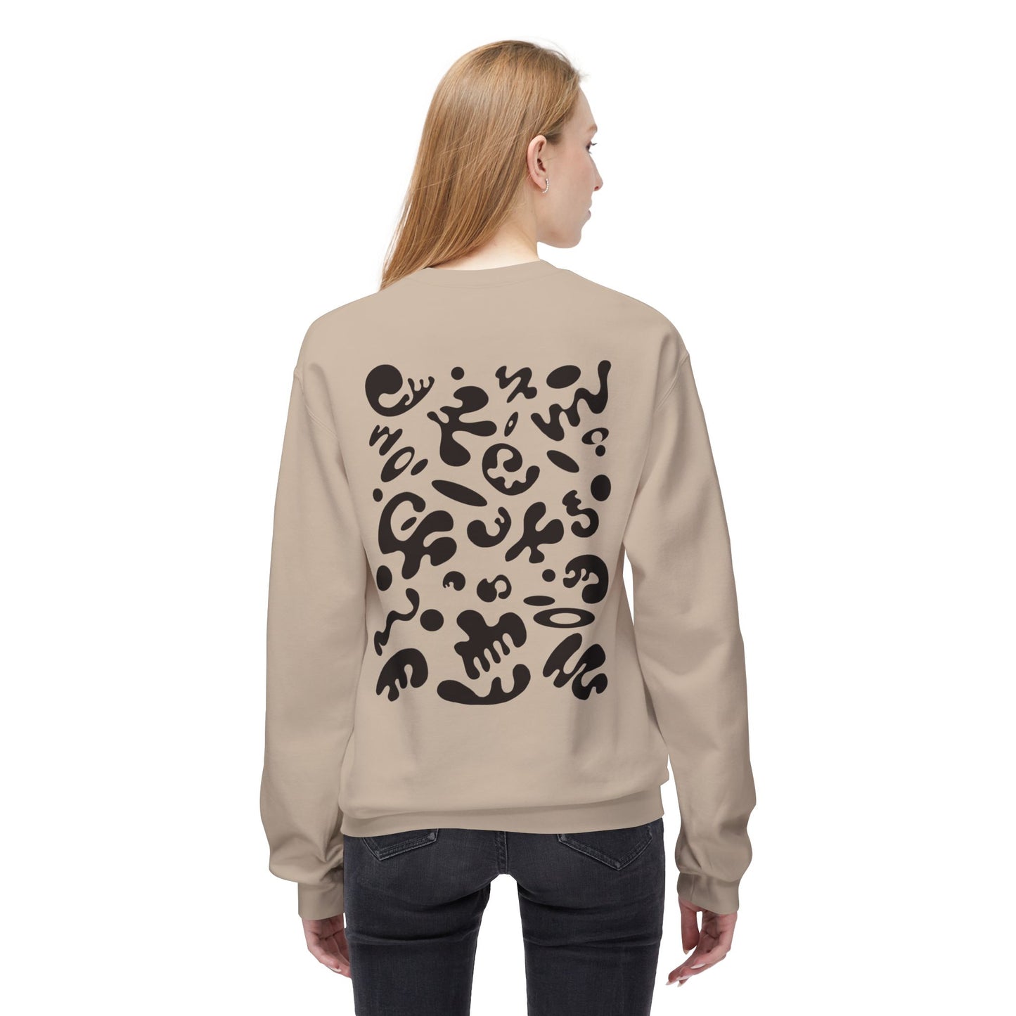 PURE IMAGINATION UNISEX MIDWEIGHT SOFTSTYLE FLEECE CREWNECK SWEATSHIRT - Smoke Black Print