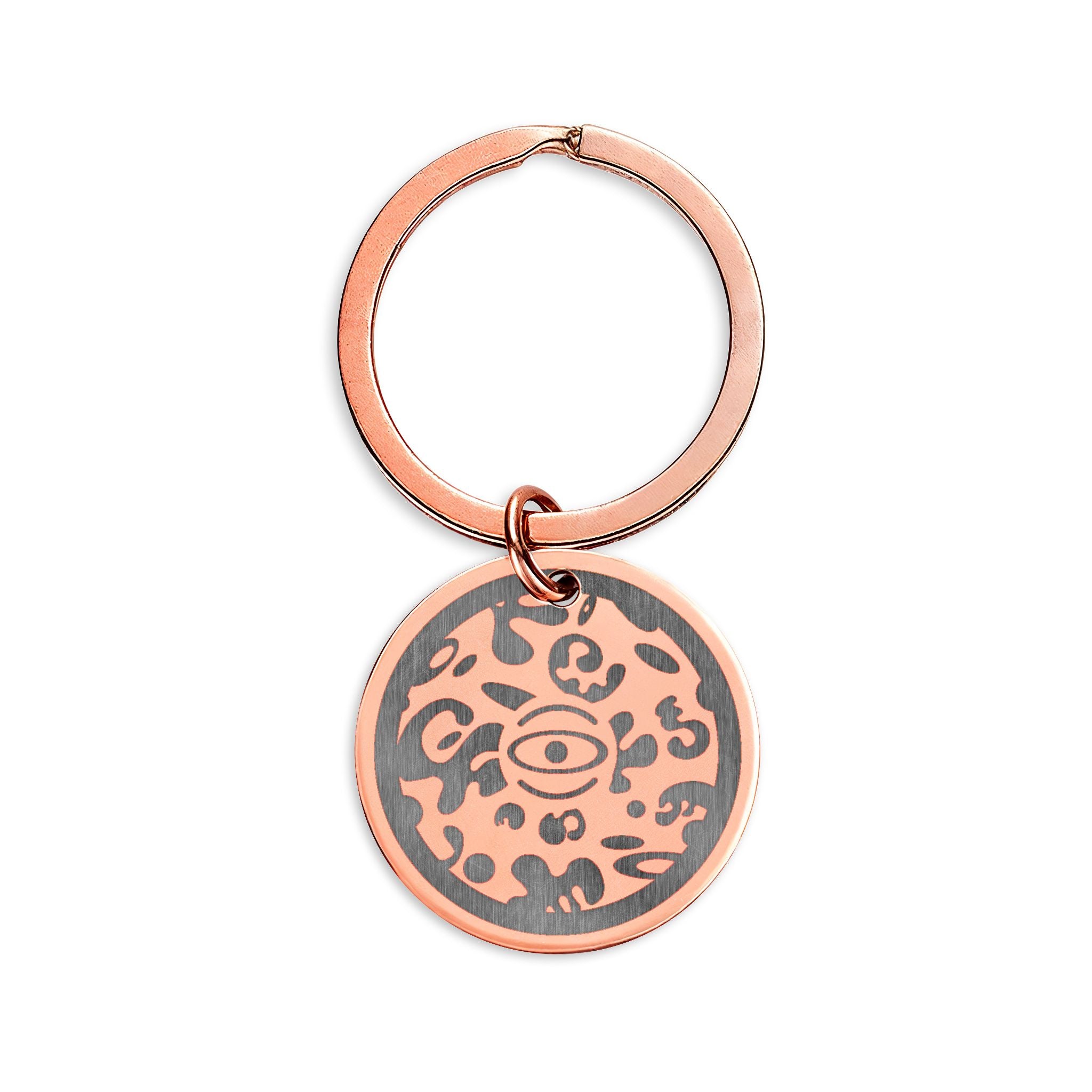 Pure Imagination Engraved Stainless Steel Round Keychain