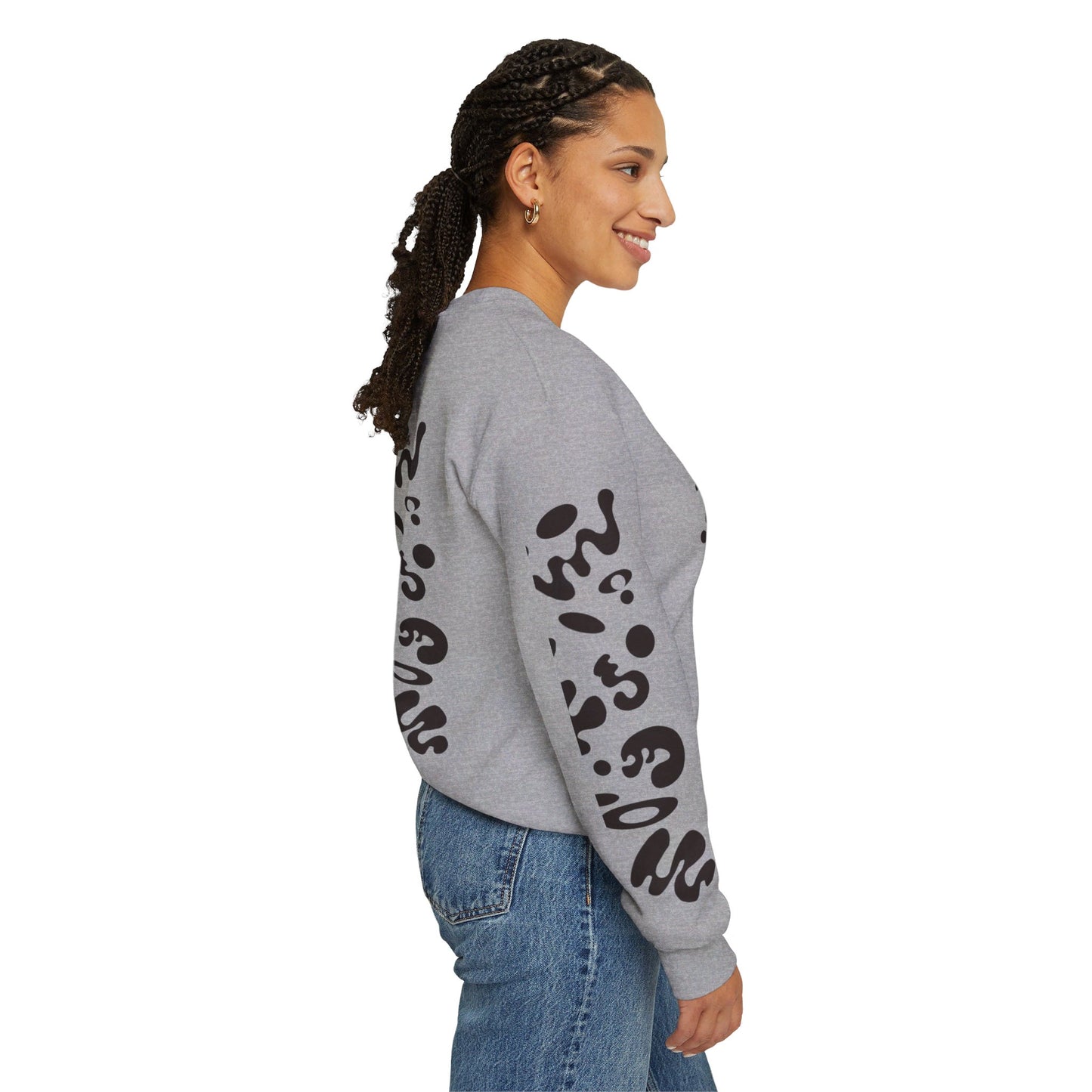 PURE IMAGINATION UNISEX HEAVY BLEND™ CREWNECK SWEATSHIRT - Smoke Black Print