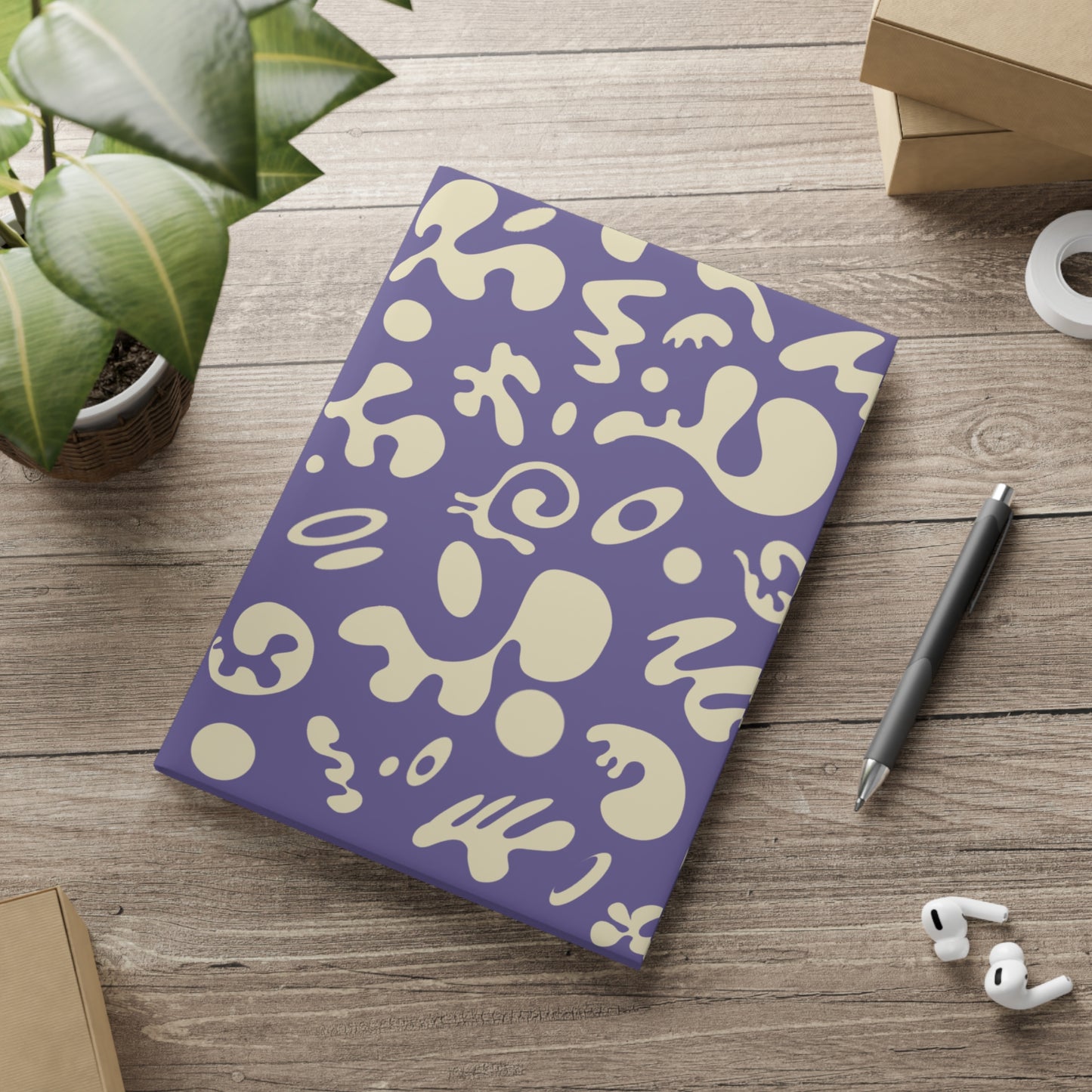 PURE IMAGINATION HARDCOVER NOTEBOOK w PUFFY COVERS - Purple Rain