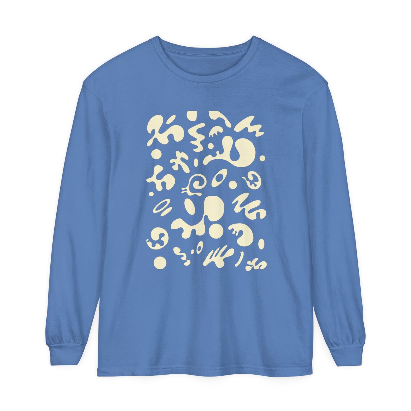 PURE IMAGINATION UNISEX GARMENT-DYED LONG SLEEVE T-SHIRT - Warm White Print