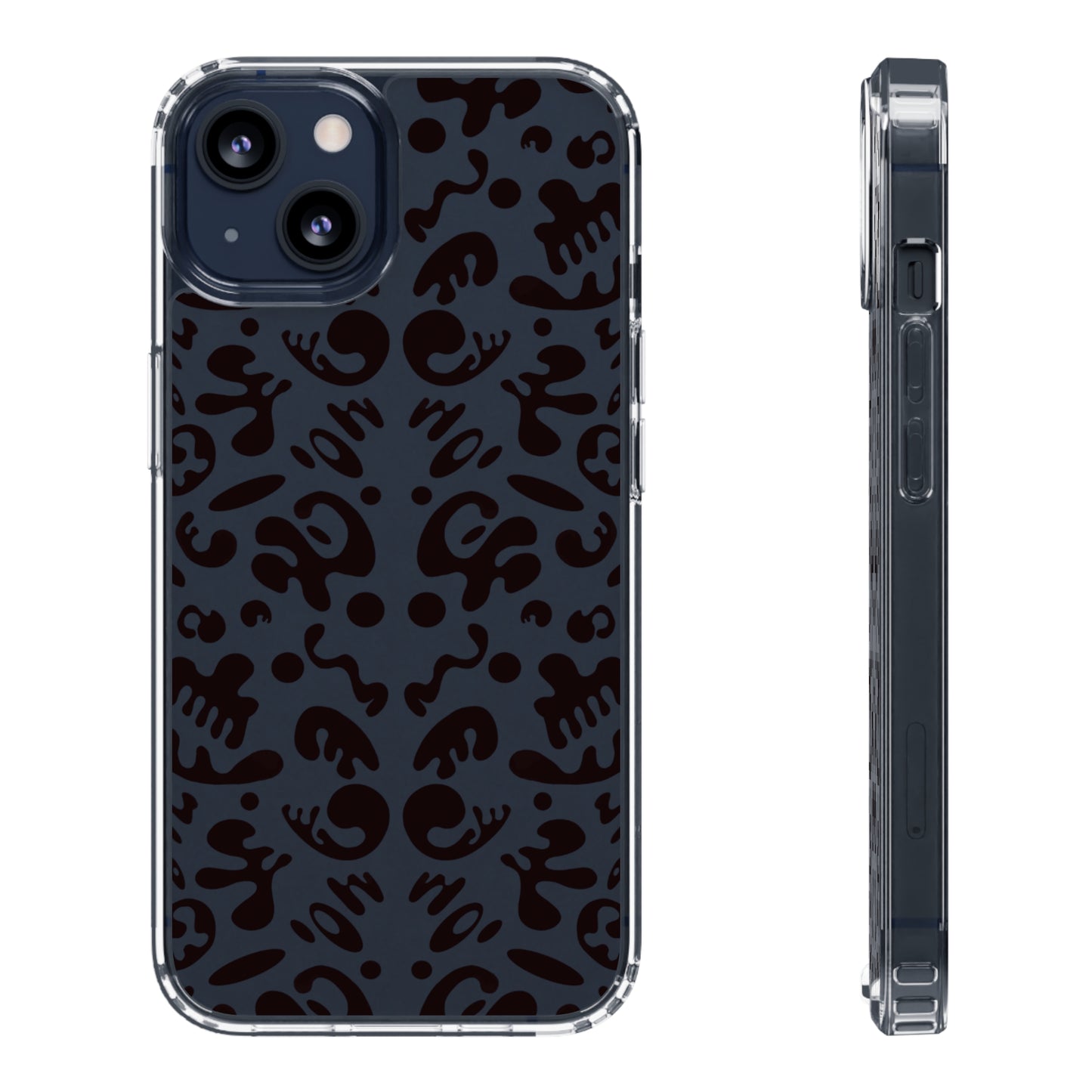 BRIGHT FUTURE SMALL PRINT CLEAR CASE - Smoke Black