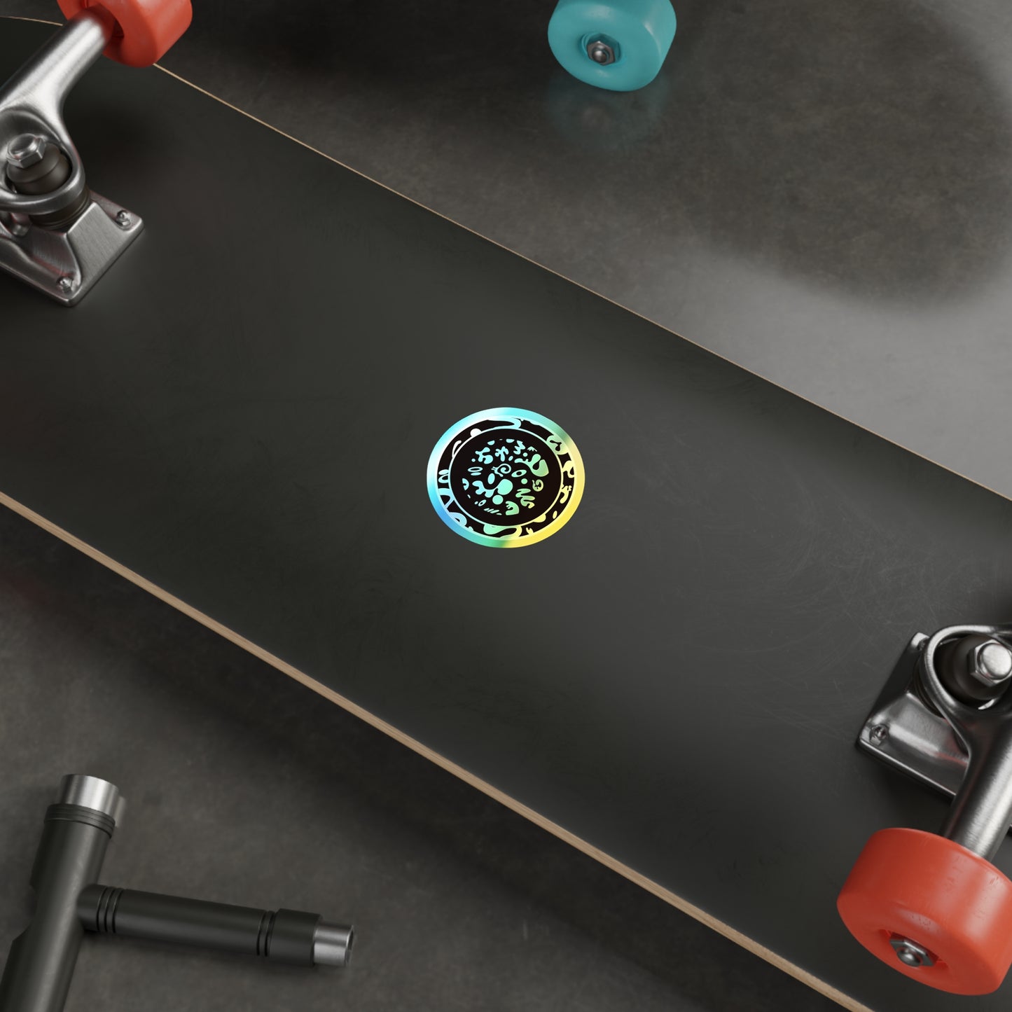 ADORN'D HOLOGRAPHIC DIE CUT STICKERS - Dark Mode