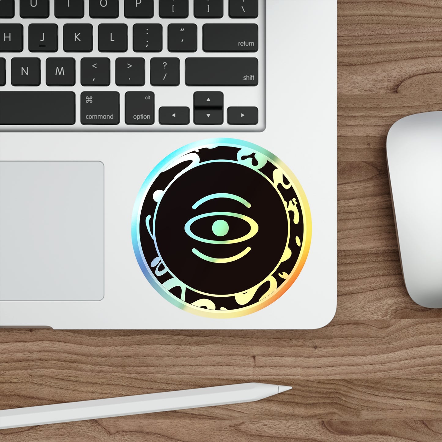 ADORN'D HOLOGRAPHIC DIE CUT STICKERS - Dark Mode Logo