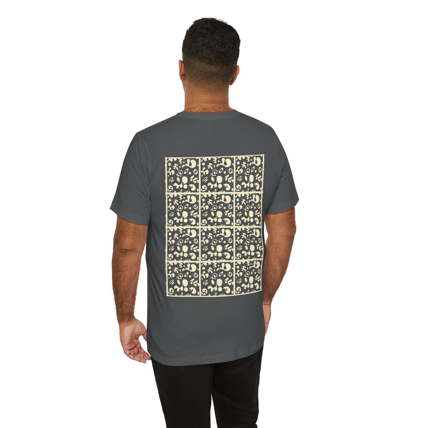 ADORN'D UNISEX JERSEY SHORT SLEEVE TEE - Warm White Print