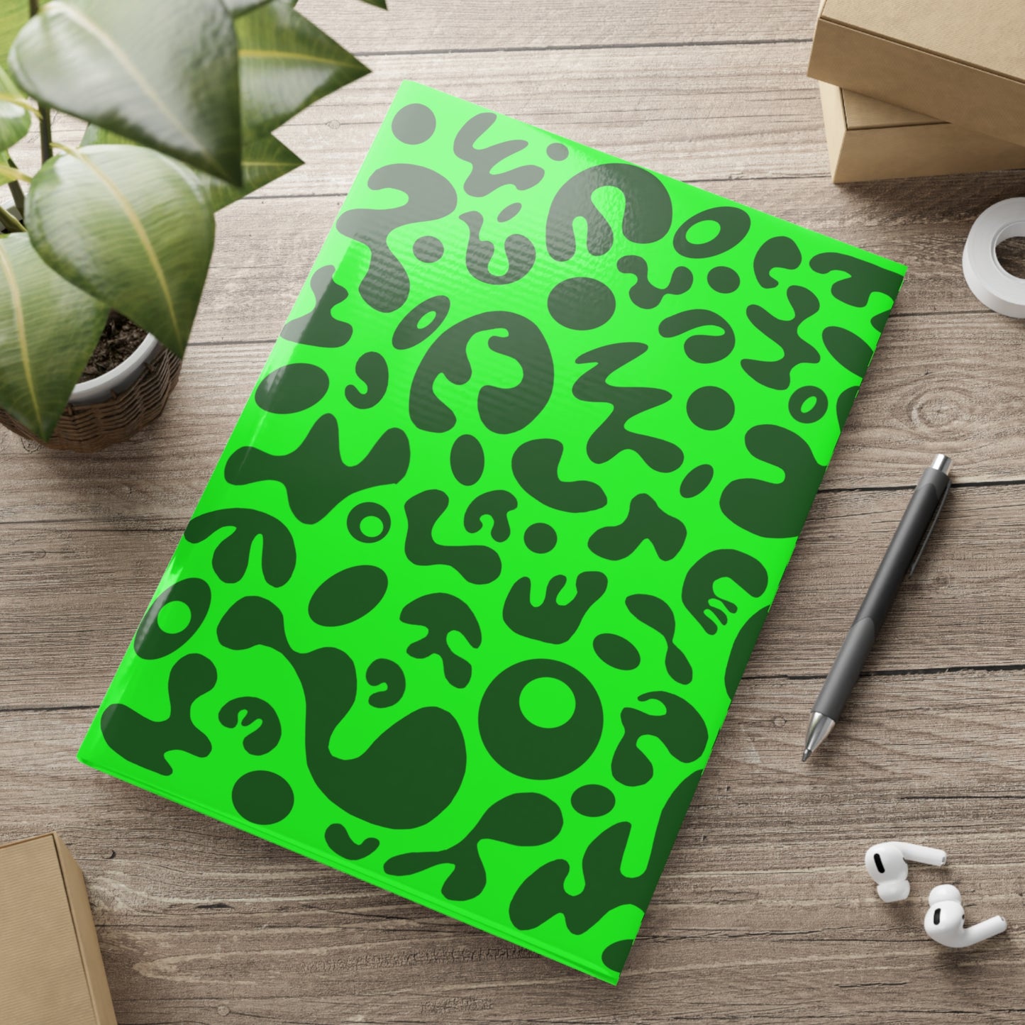 PURE IMAGINATION HARDCOVER NOTEBOOK w PUFFY COVERS - Green Eyes