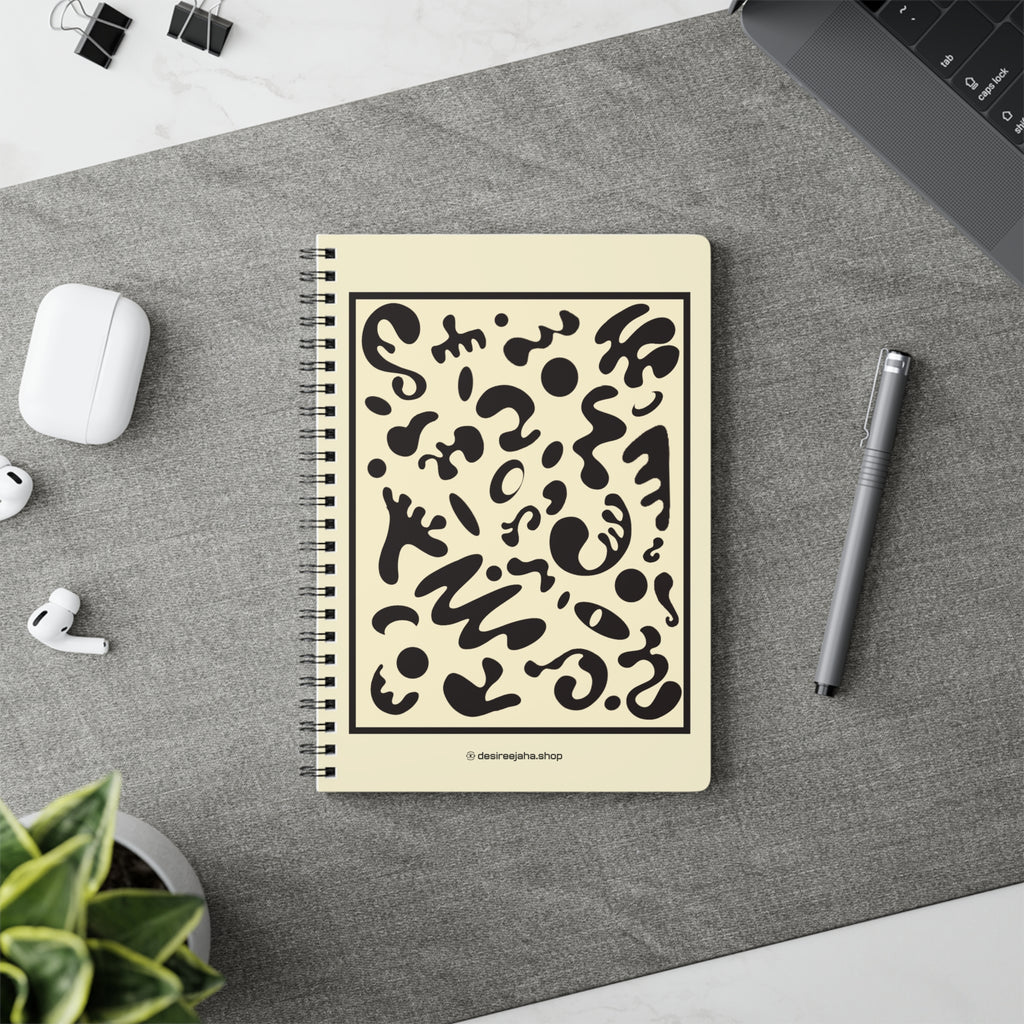 Spotlight Art Framed A5 Wirobound Softcover Notebook - Parchment
