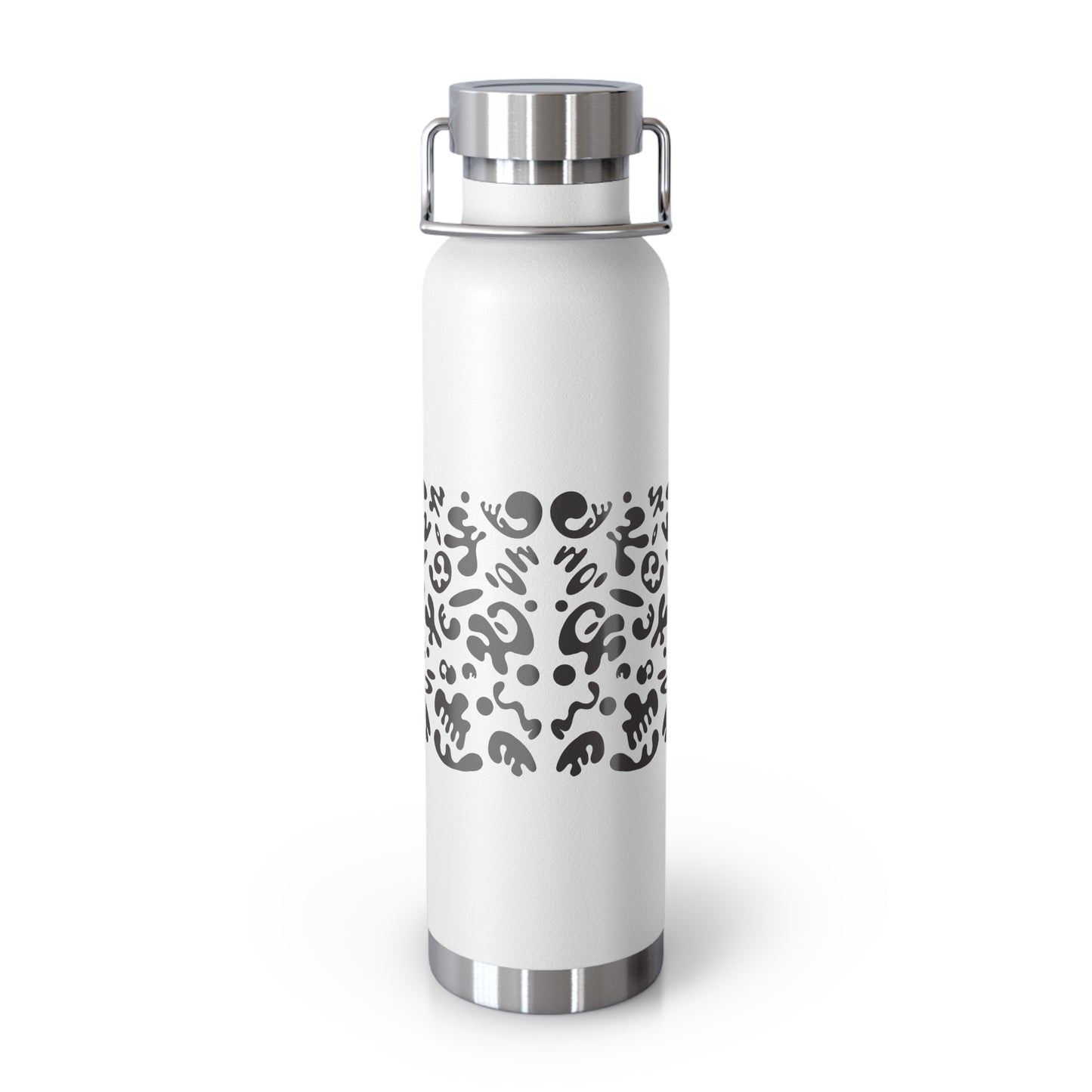 NOURISH'D COPPER VACUUM INSULATED BOTTLE - Smoke Black Print