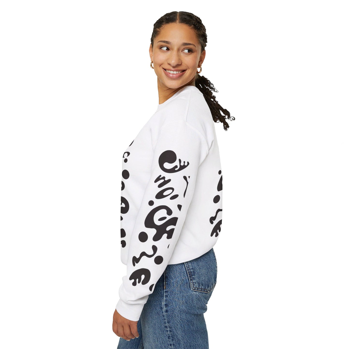 PURE IMAGINATION UNISEX HEAVY BLEND™ CREWNECK SWEATSHIRT - Smoke Black Print