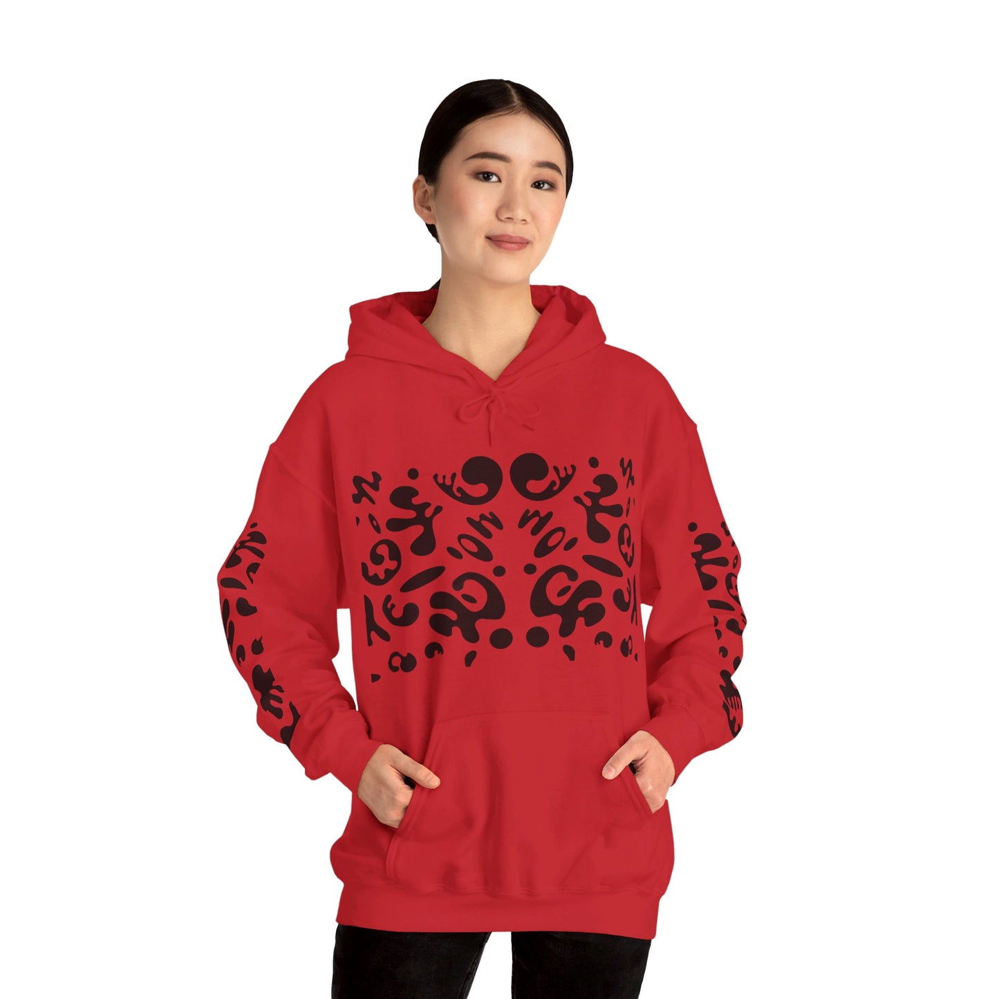 BRIGHT FUTURE UNISEX HEAVY BLEND™ HOODED SWEATSHIRT - Smoke Black Print