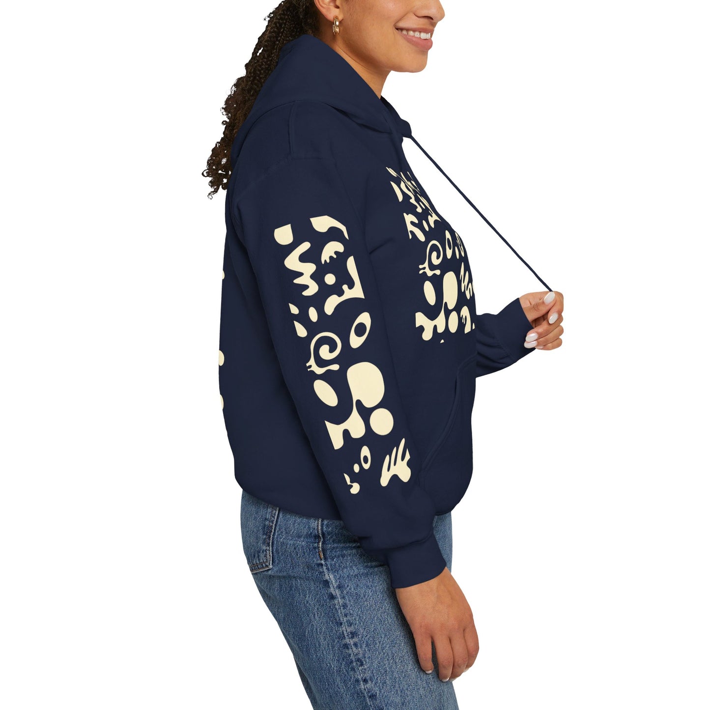 BRIGHT FUTURE UNISEX HEAVY BLEND™ HOODED SWEATSHIRT - Warm White Print