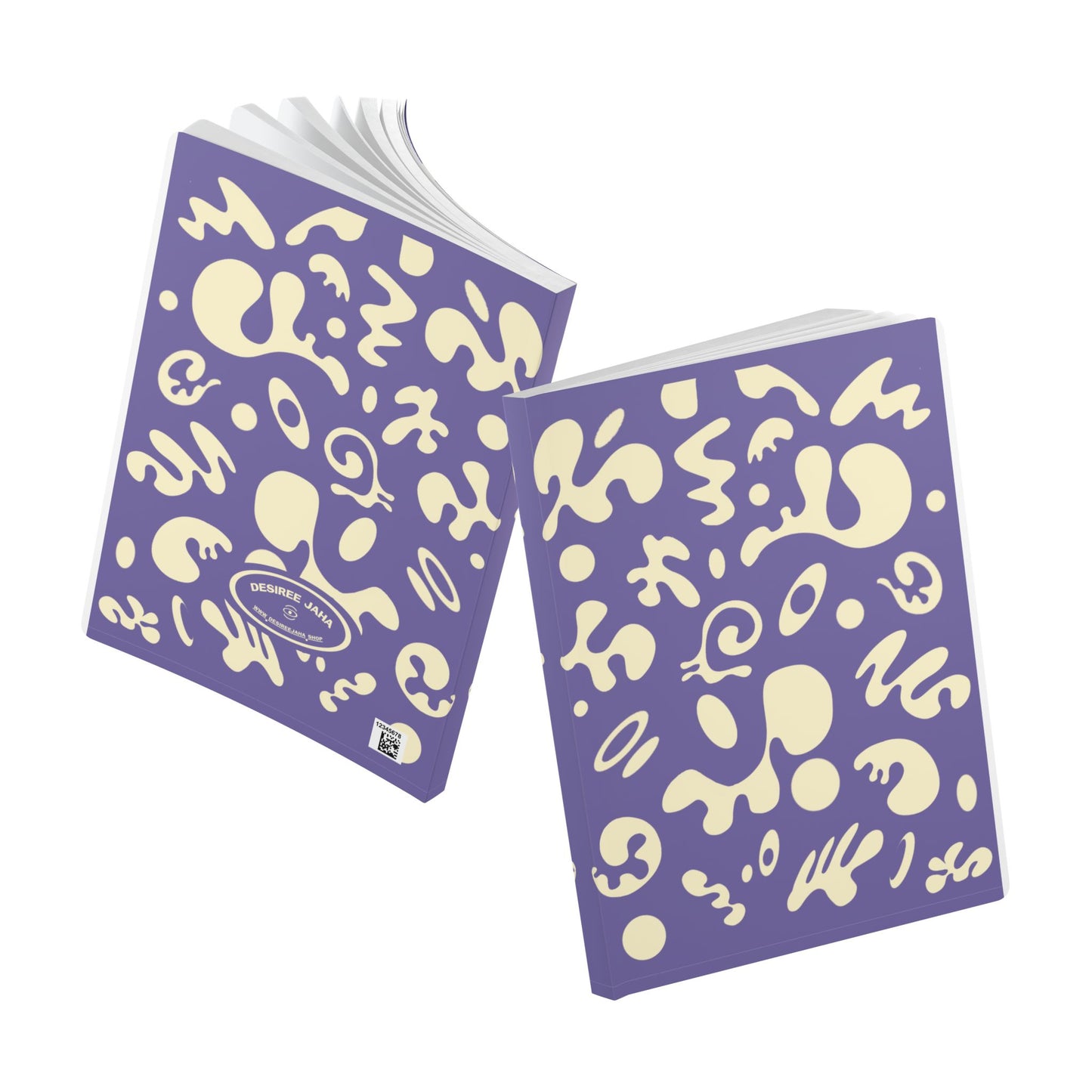 PURE IMAGINATION SOFTCOVER JOURNAL w INSIDE PRINTS + TEAR-OFF PAGES (RULED LINE) - Purple Rain