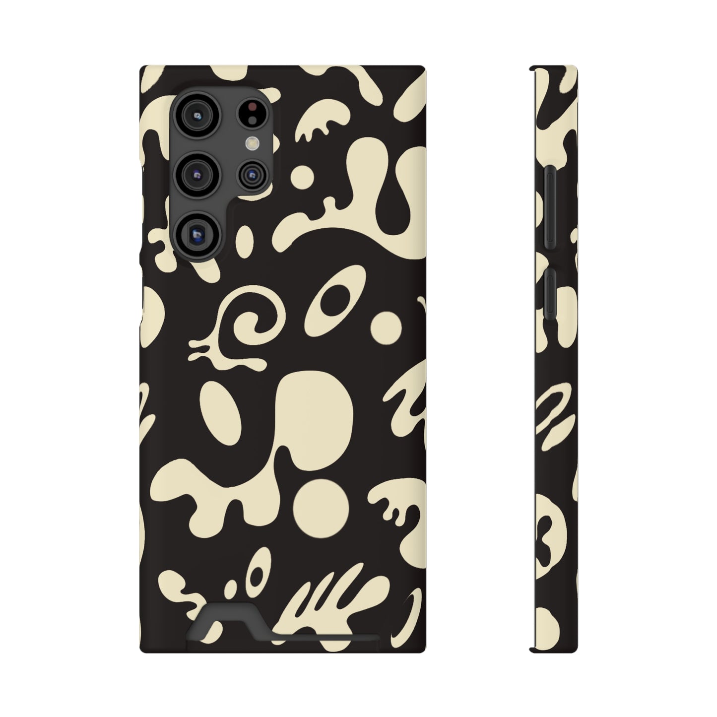 PURE IMAGINATION PHONE CASE w CARD HOLDER - Smoke Black