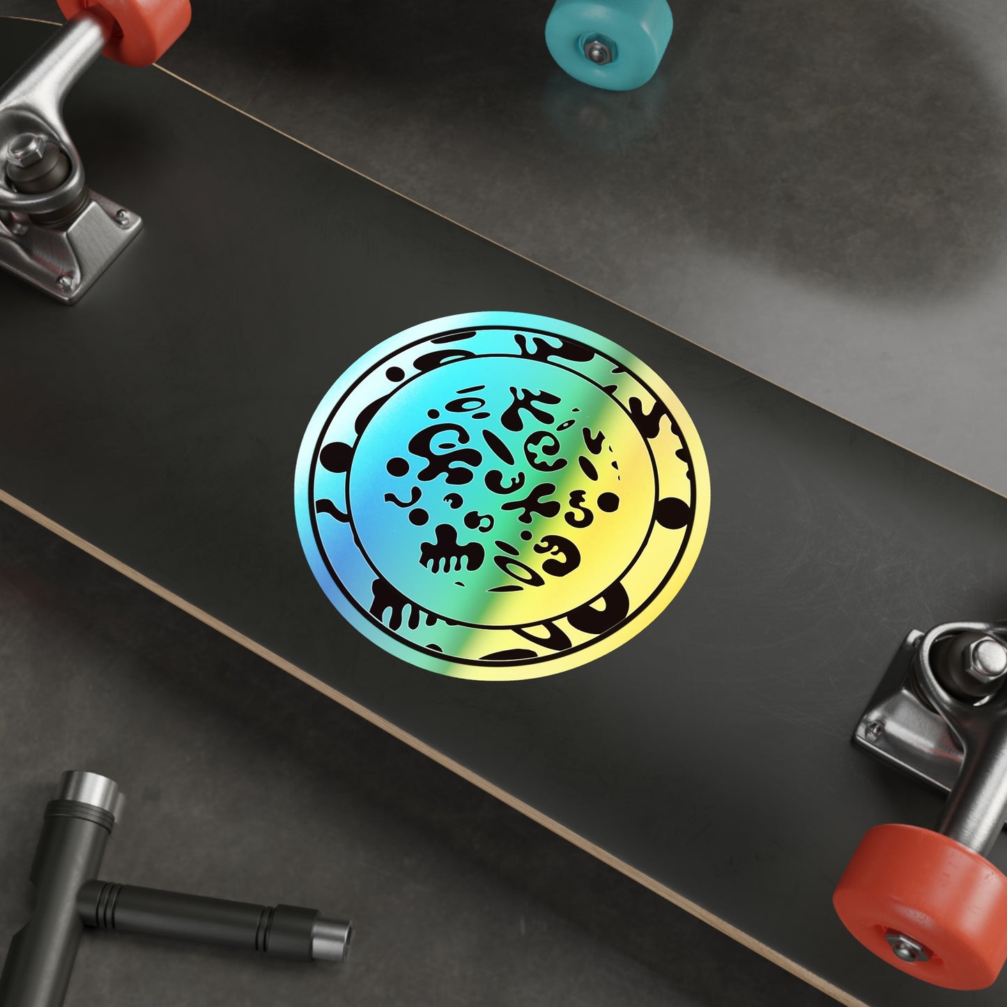 ADORN'D HOLOGRAPHIC DIE CUT STICKERS - Smoke Black