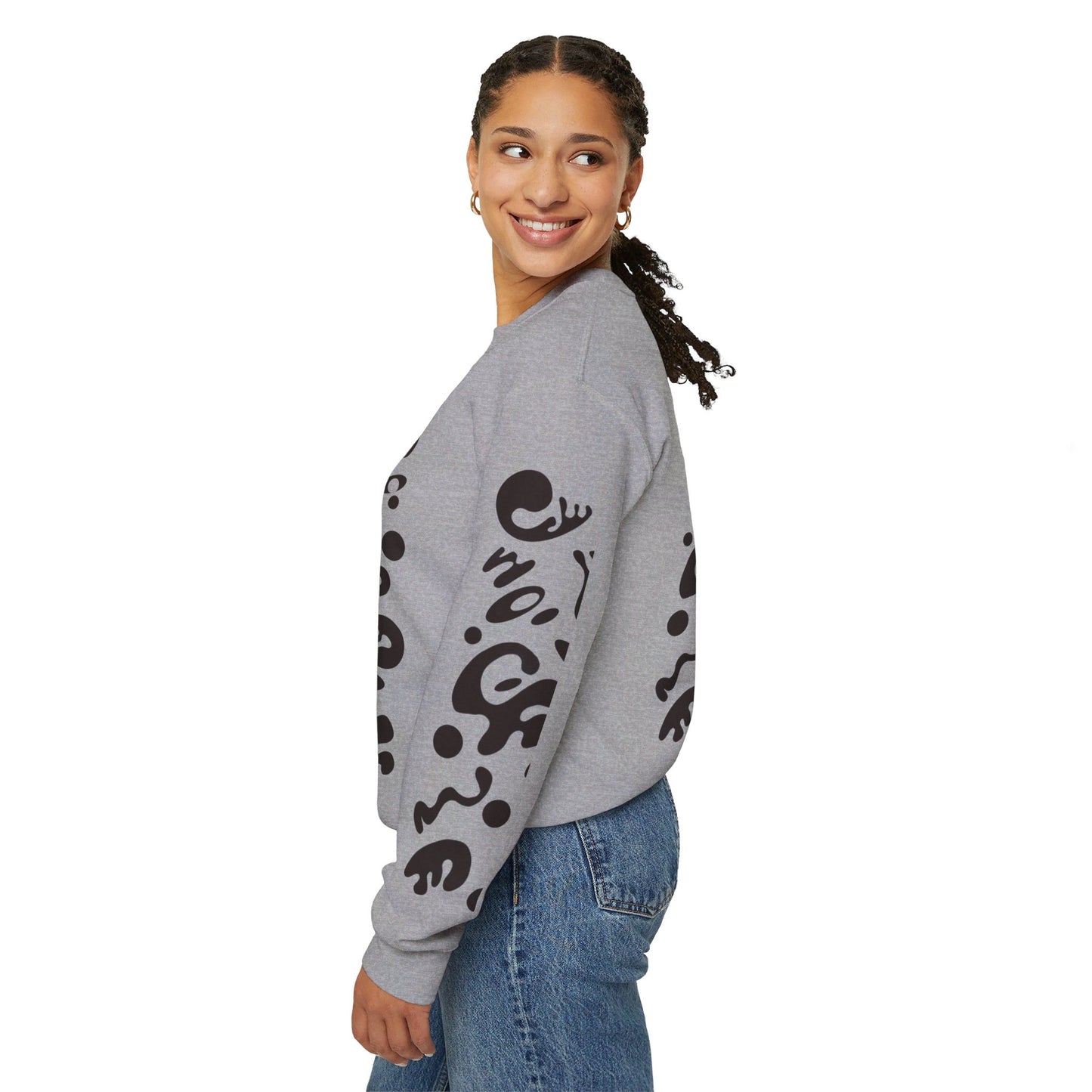 PURE IMAGINATION UNISEX HEAVY BLEND™ CREWNECK SWEATSHIRT - Smoke Black Print