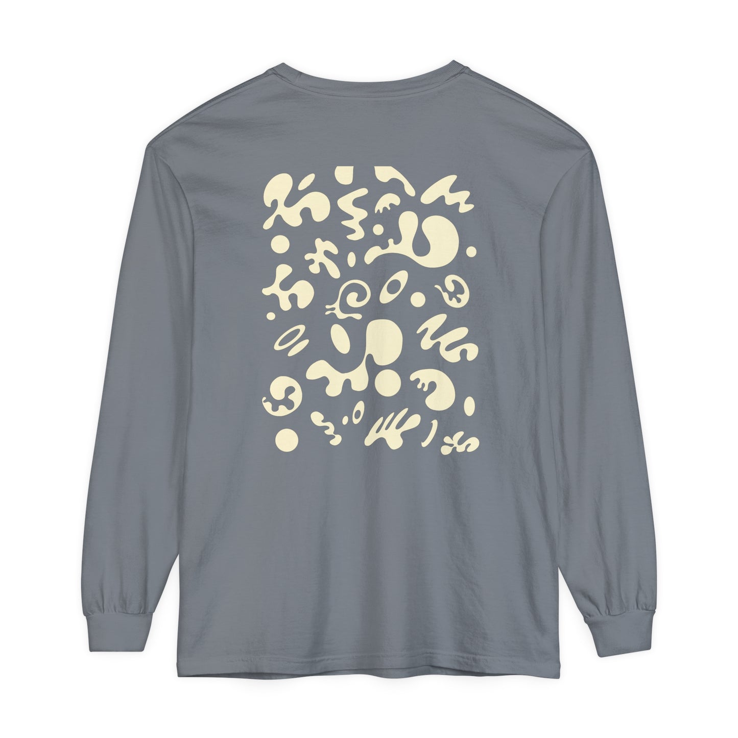 PURE IMAGINATION UNISEX GARMENT-DYED LONG SLEEVE T-SHIRT - Warm White Print