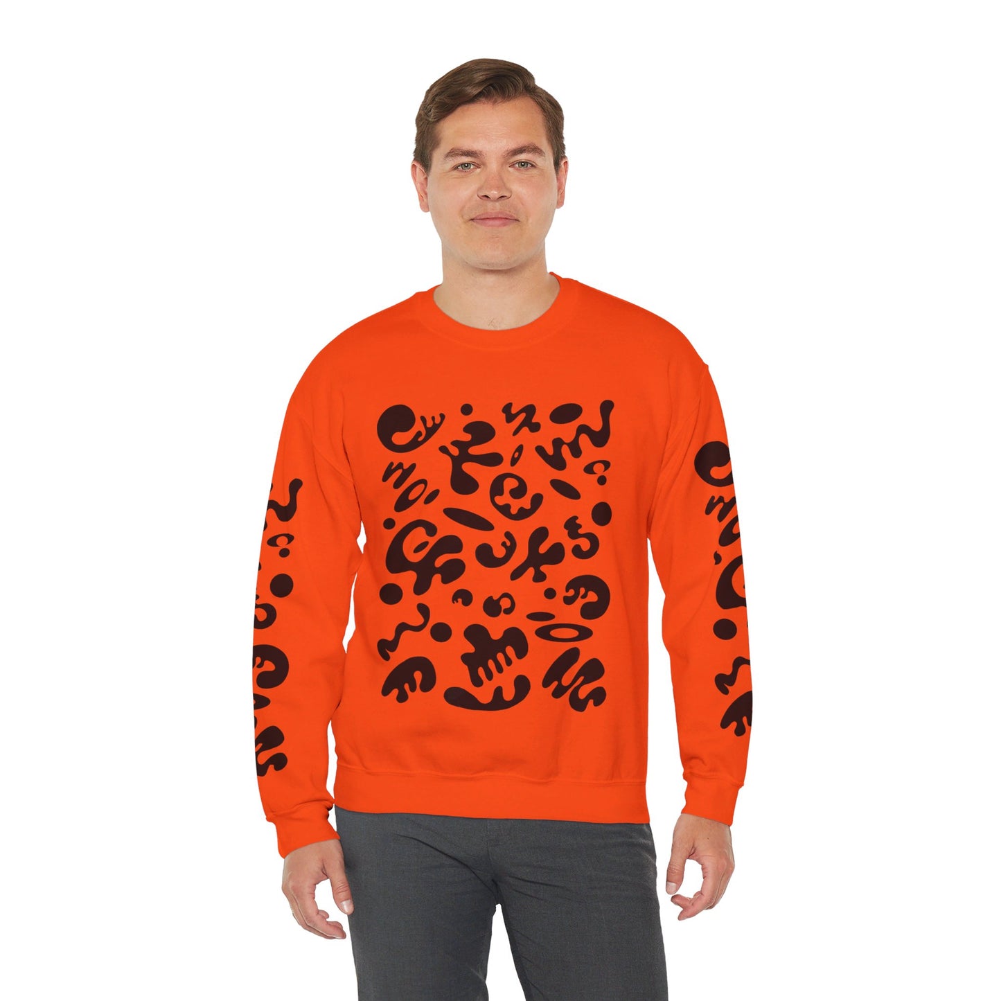 PURE IMAGINATION UNISEX HEAVY BLEND™ CREWNECK SWEATSHIRT - Smoke Black Print