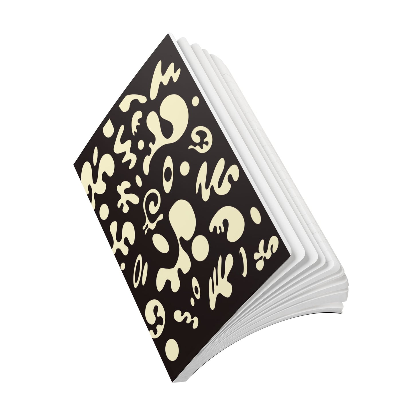 PURE IMAGINATION SOFTCOVER JOURNAL w INSIDE PRINTS + TEAR-OFF PAGES (RULED LINE) - Smoke Black