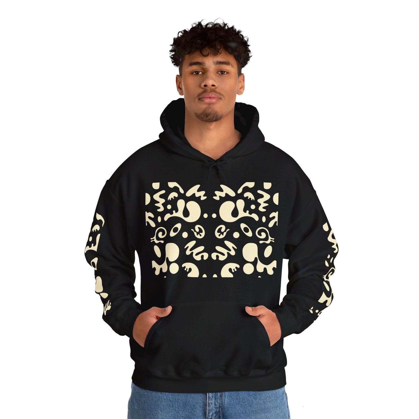 BRIGHT FUTURE UNISEX HEAVY BLEND™ HOODED SWEATSHIRT - Warm White Print