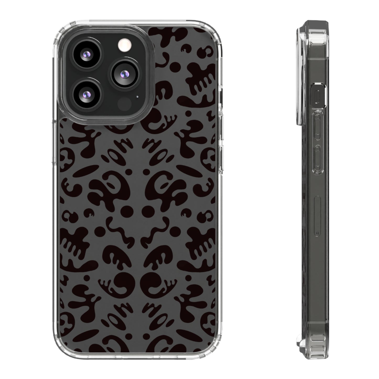 BRIGHT FUTURE SMALL PRINT CLEAR CASE - Smoke Black