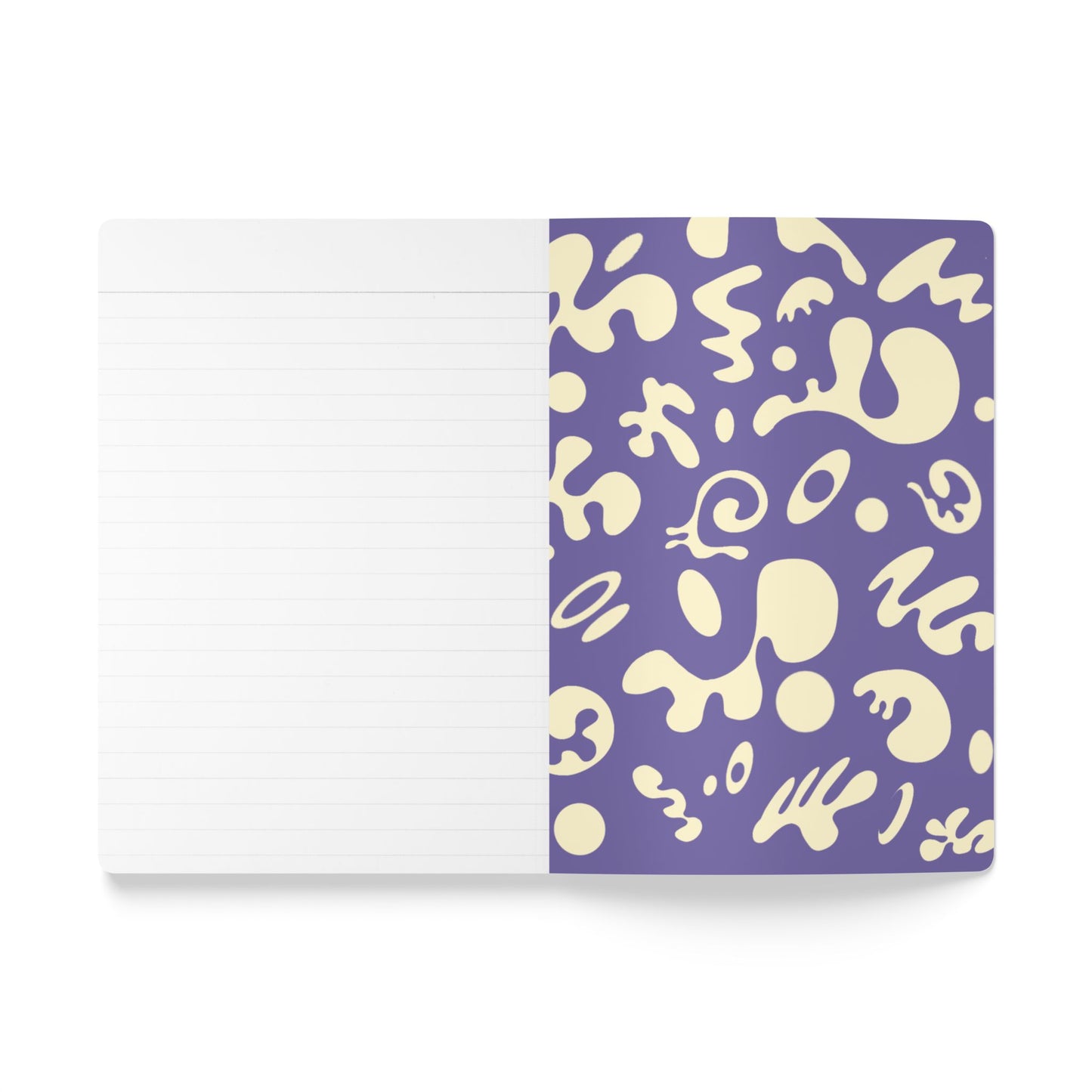 PURE IMAGINATION SOFTCOVER JOURNAL w INSIDE PRINTS + TEAR-OFF PAGES (RULED LINE) - Purple Rain