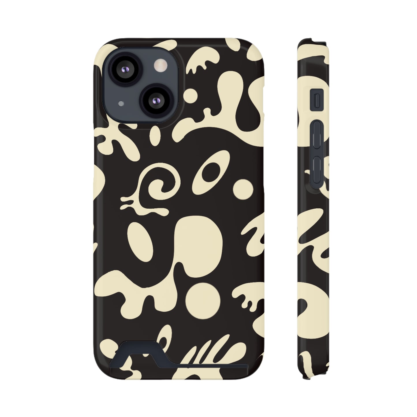 PURE IMAGINATION PHONE CASE w CARD HOLDER - Smoke Black