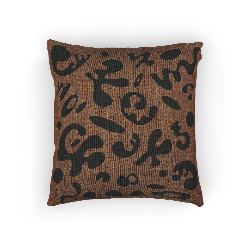 Pure Imagination All-Over-Print Woven Throw Pillow — Piano Wood
