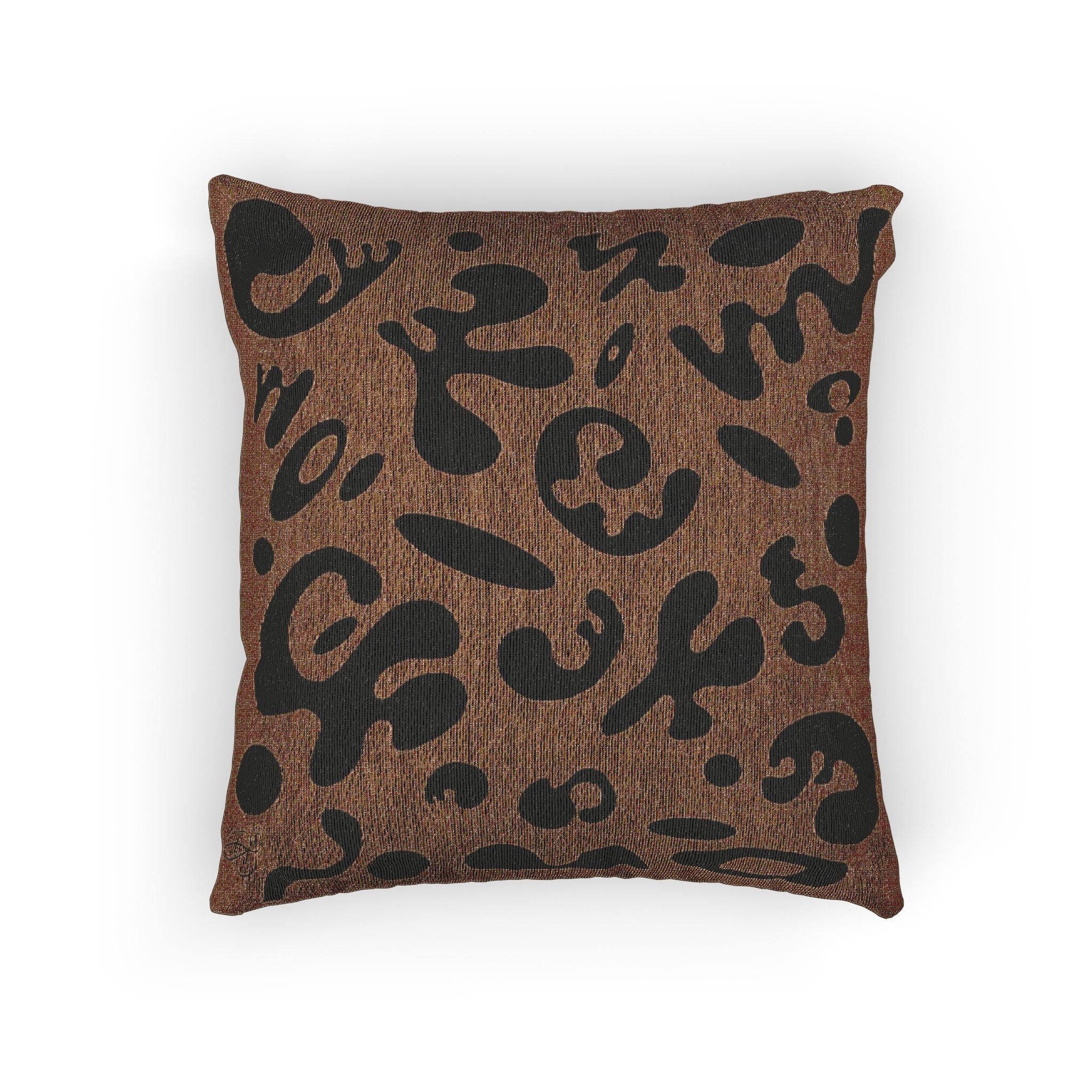 Pure Imagination All-Over-Print Woven Throw Pillow — Piano Wood