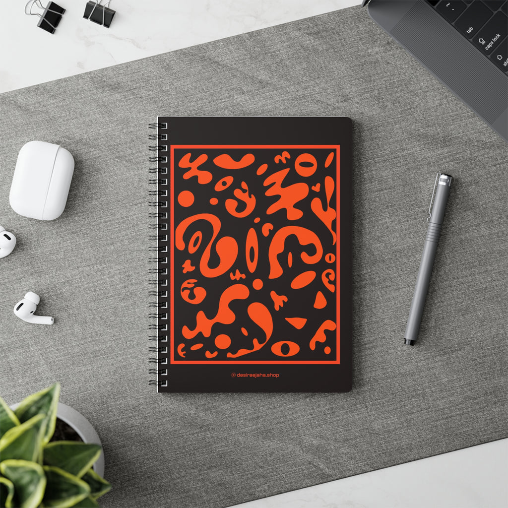 Spotlight Art Framed A5 Wirobound Softcover Notebook - Black Magic Woman