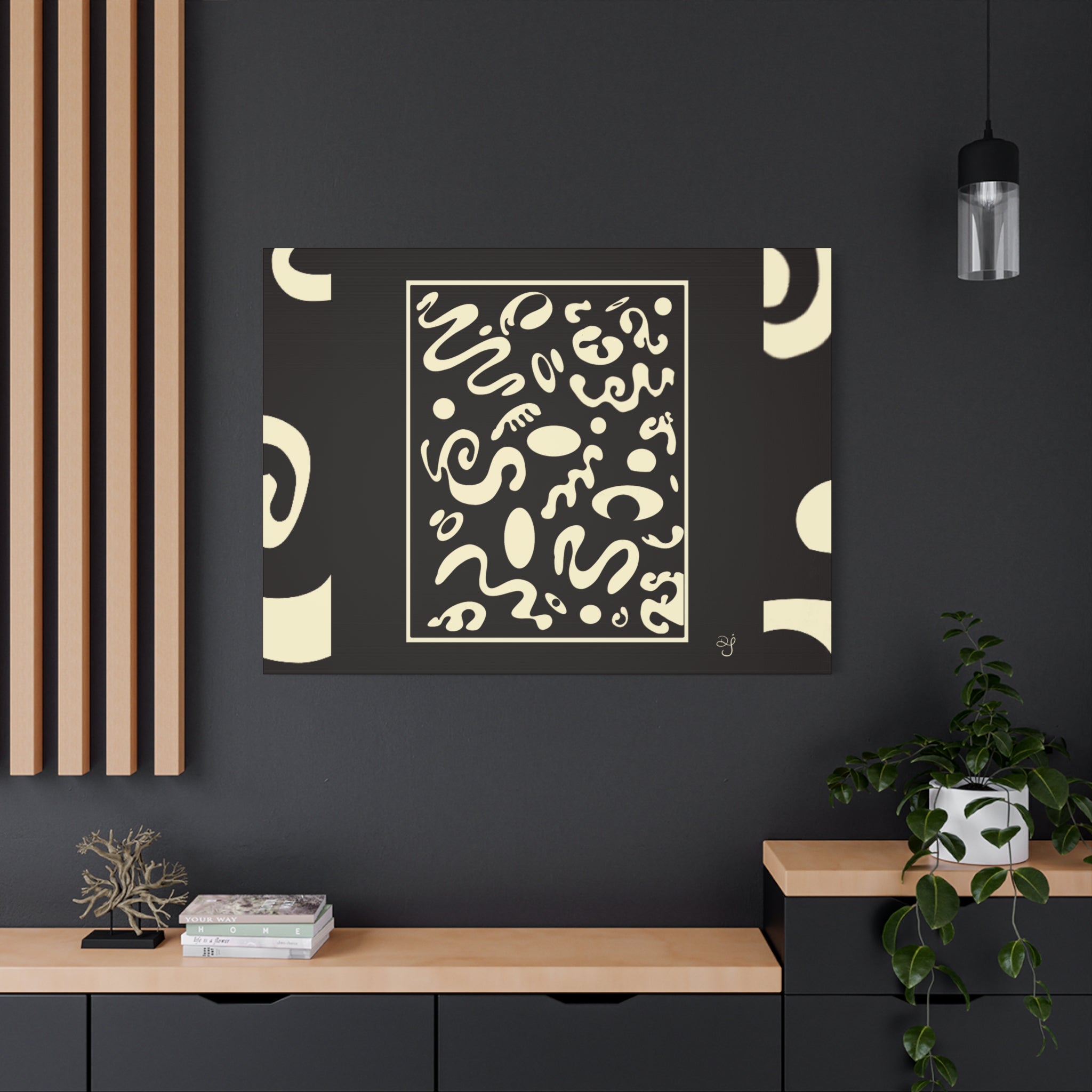 Spotlight Art Framed Stretched Matte Canvas