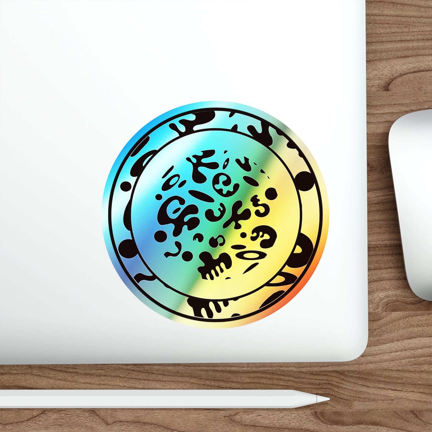 ADORN'D HOLOGRAPHIC DIE CUT STICKERS - Smoke Black