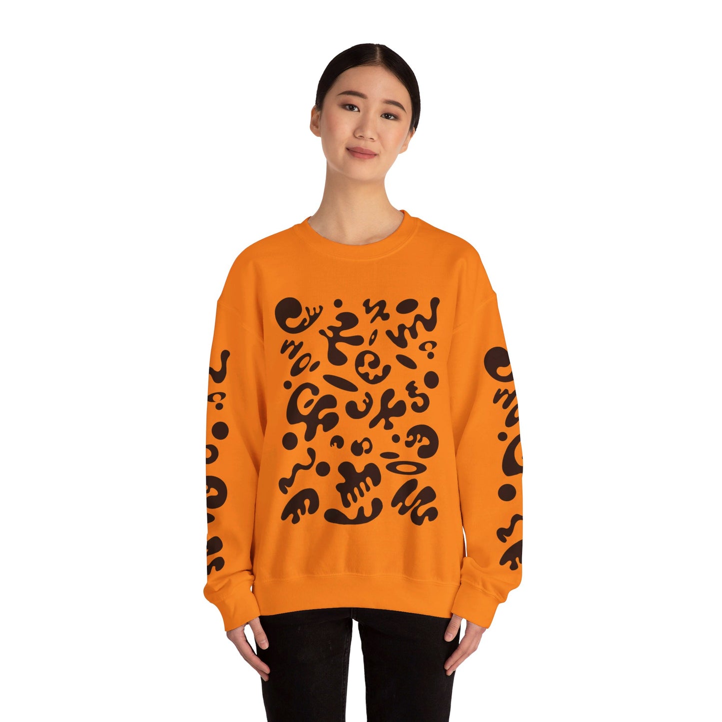 PURE IMAGINATION UNISEX HEAVY BLEND™ CREWNECK SWEATSHIRT - Smoke Black Print