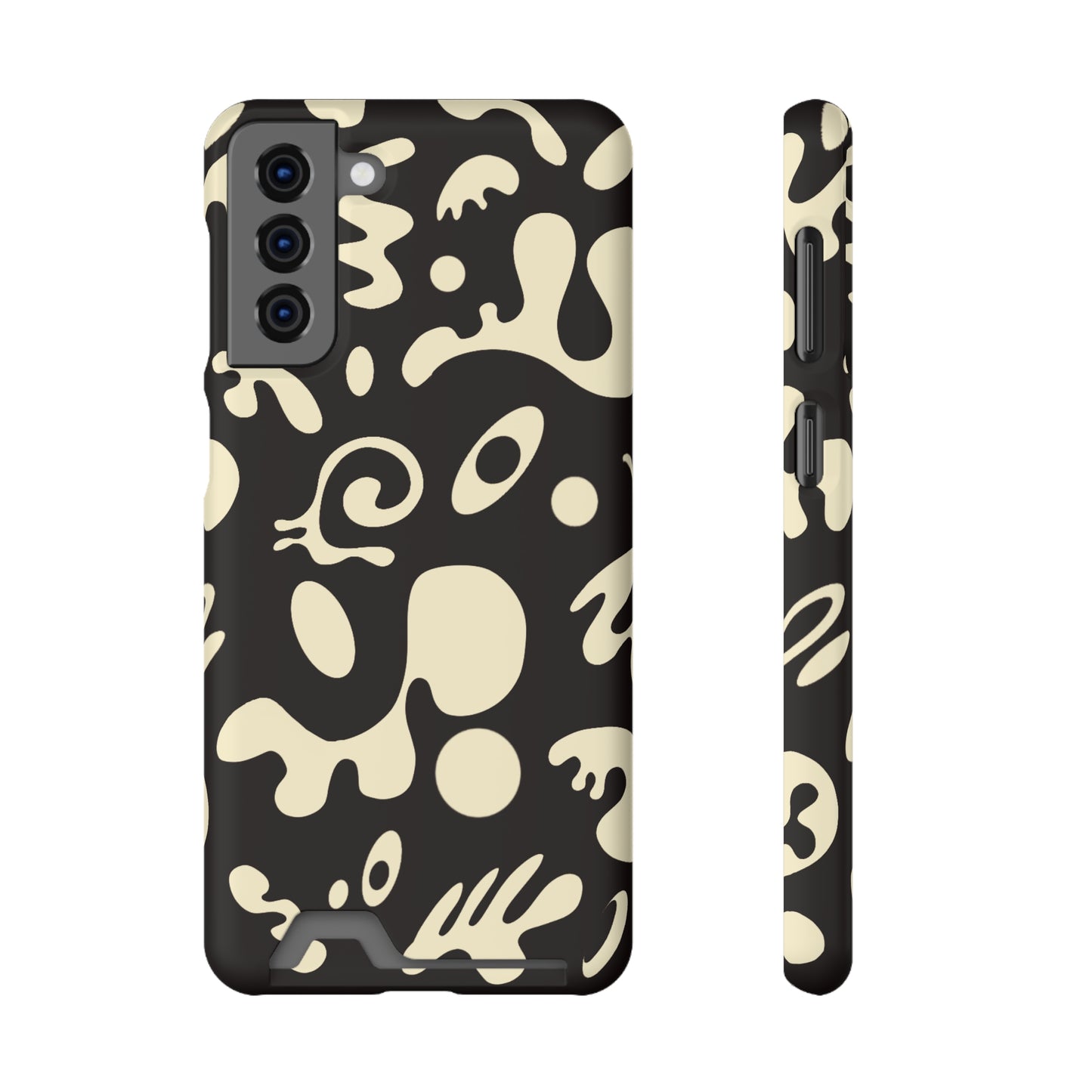 PURE IMAGINATION PHONE CASE w CARD HOLDER - Smoke Black