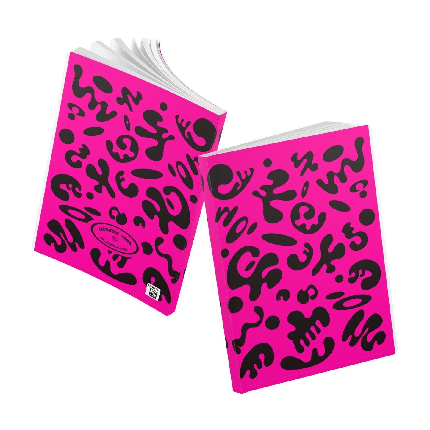 PURE IMAGINATION SOFTCOVER JOURNAL w INSIDE PRINTS + TEAR-OFF PAGES (RULED LINE) - Pink Matter