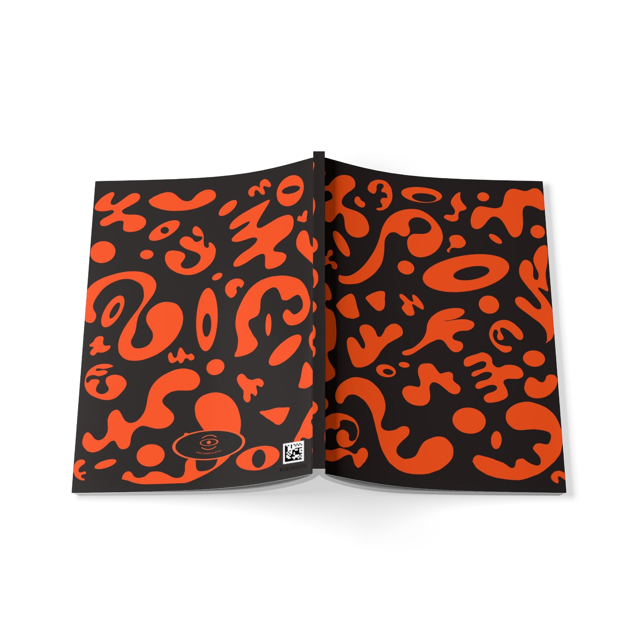 Pure Imagination All-Over-Print A5 Softcover Notebook — Black Magic Woman