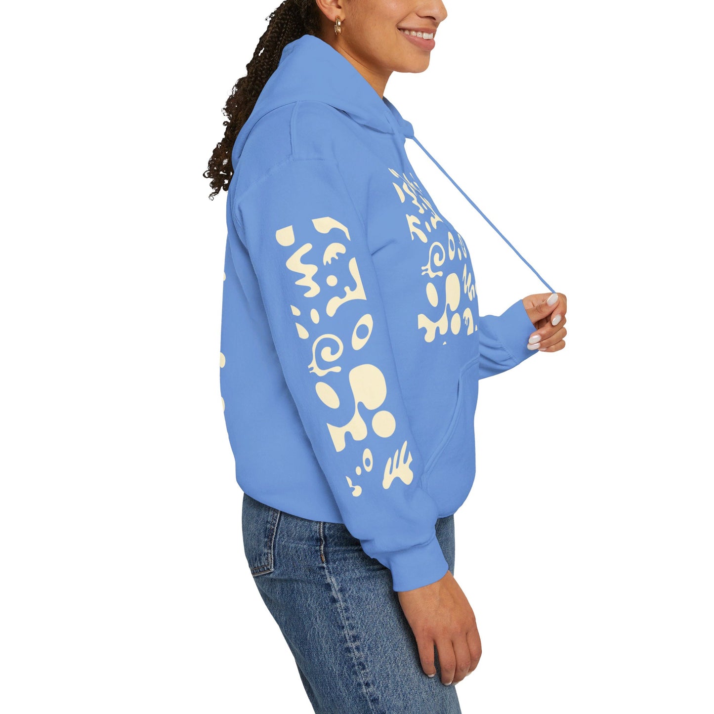 BRIGHT FUTURE UNISEX HEAVY BLEND™ HOODED SWEATSHIRT - Warm White Print