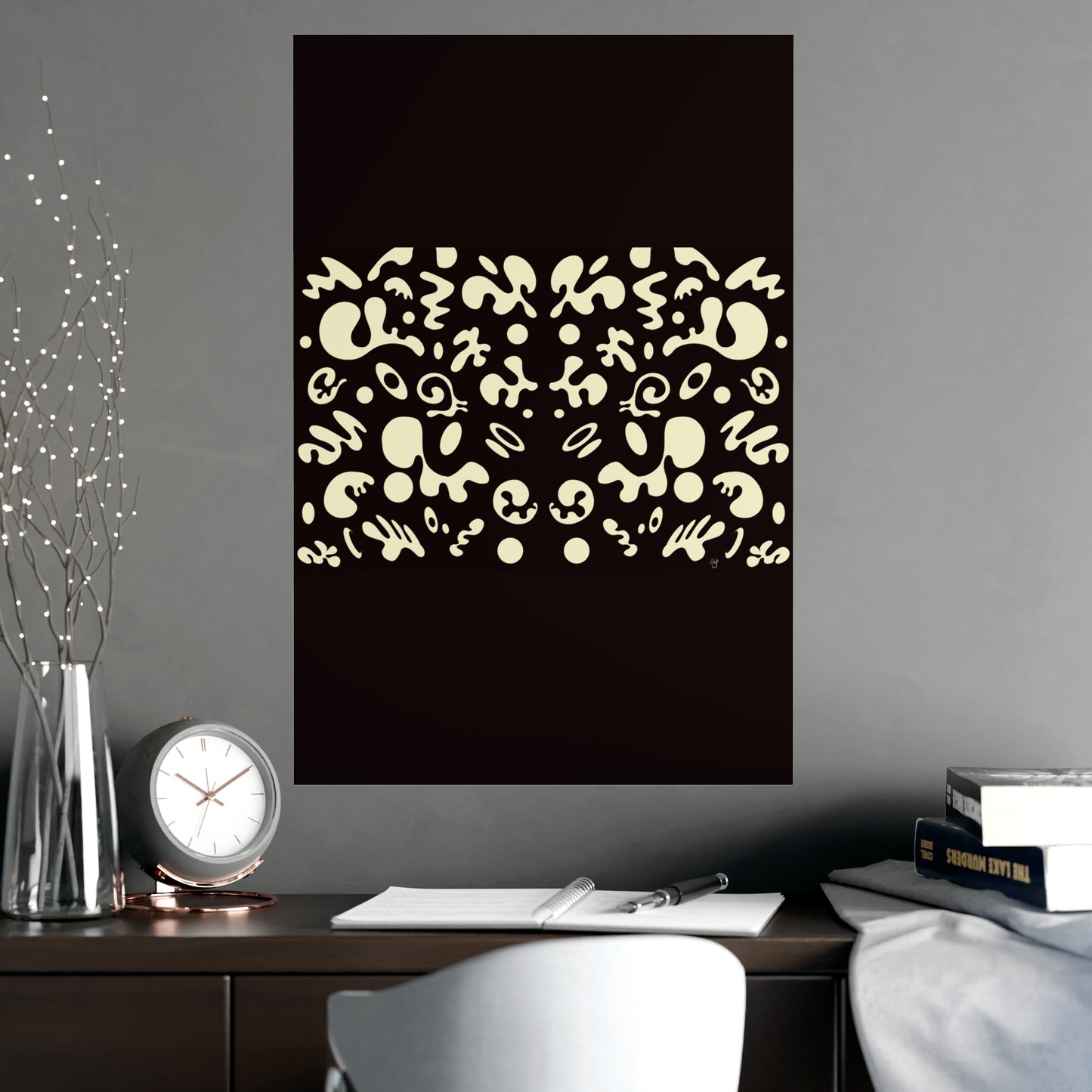 BRIGHT FUTURE VERTICAL & HORIZONTAL MATTE POSTER  - Smoke Black