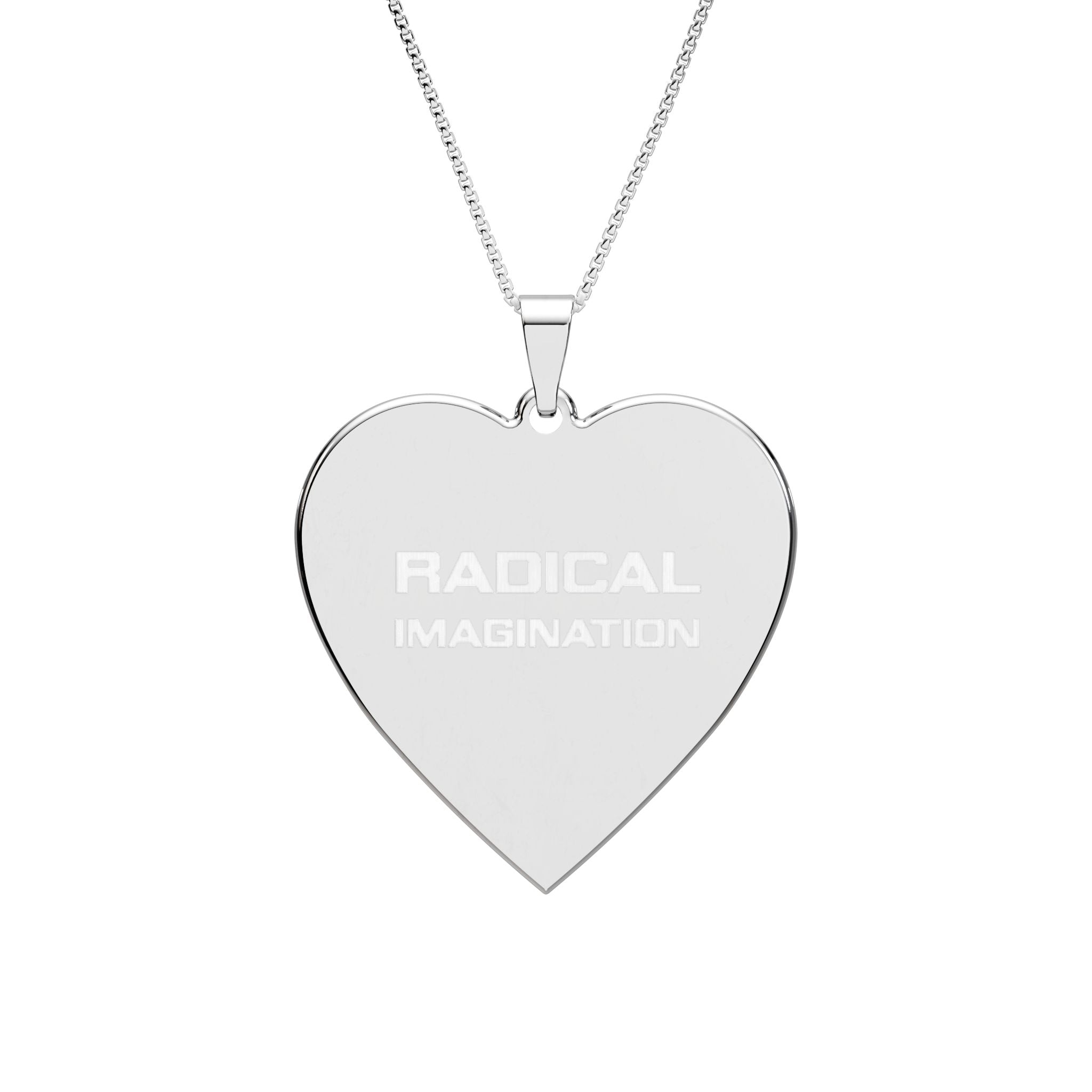 Radical Imagination Engraved Heart Pendant