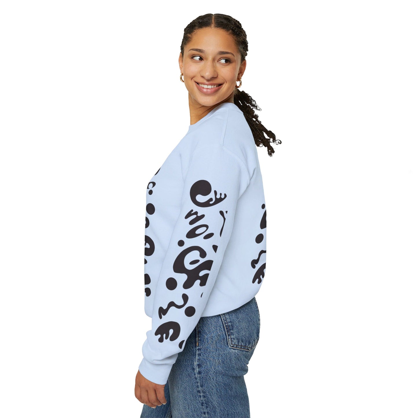 PURE IMAGINATION UNISEX HEAVY BLEND™ CREWNECK SWEATSHIRT - Smoke Black Print