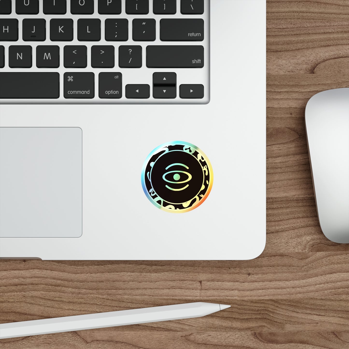 ADORN'D HOLOGRAPHIC DIE CUT STICKERS - Dark Mode Logo