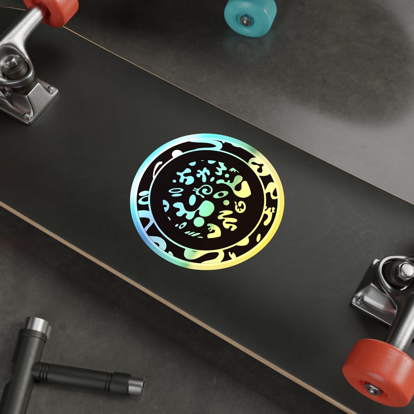 ADORN'D HOLOGRAPHIC DIE CUT STICKERS - Dark Mode