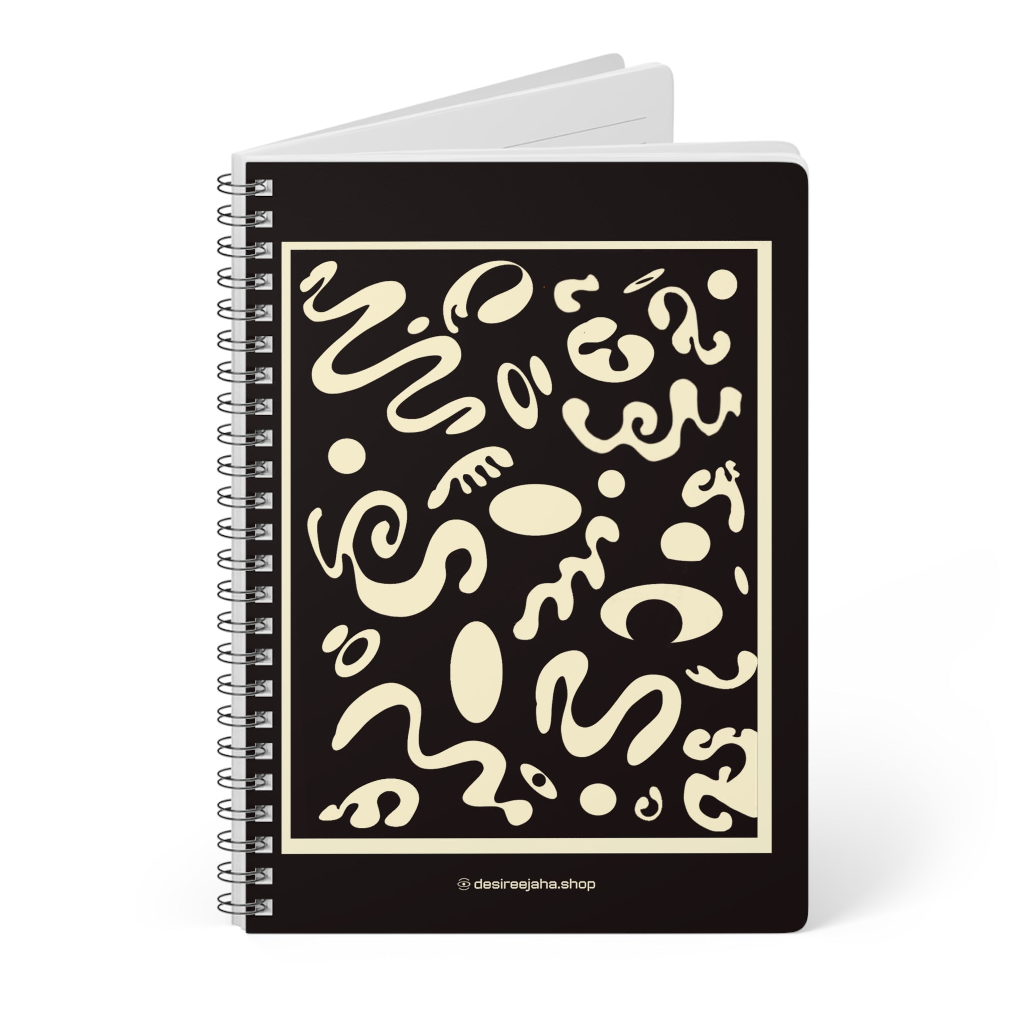 Spotlight Art Framed A5 Wirobound Softcover Notebook - Ink