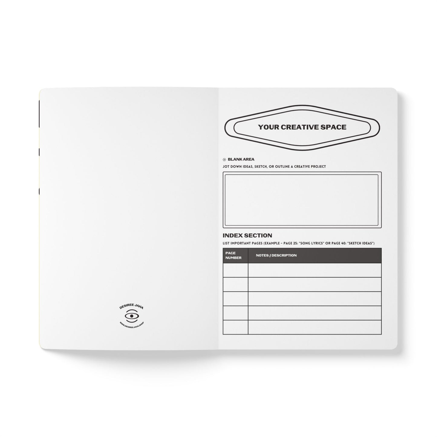 PURE IMAGINATION SOFTCOVER JOURNAL w INSIDE PRINTS + TEAR-OFF PAGES (RULED LINE) - Warm White