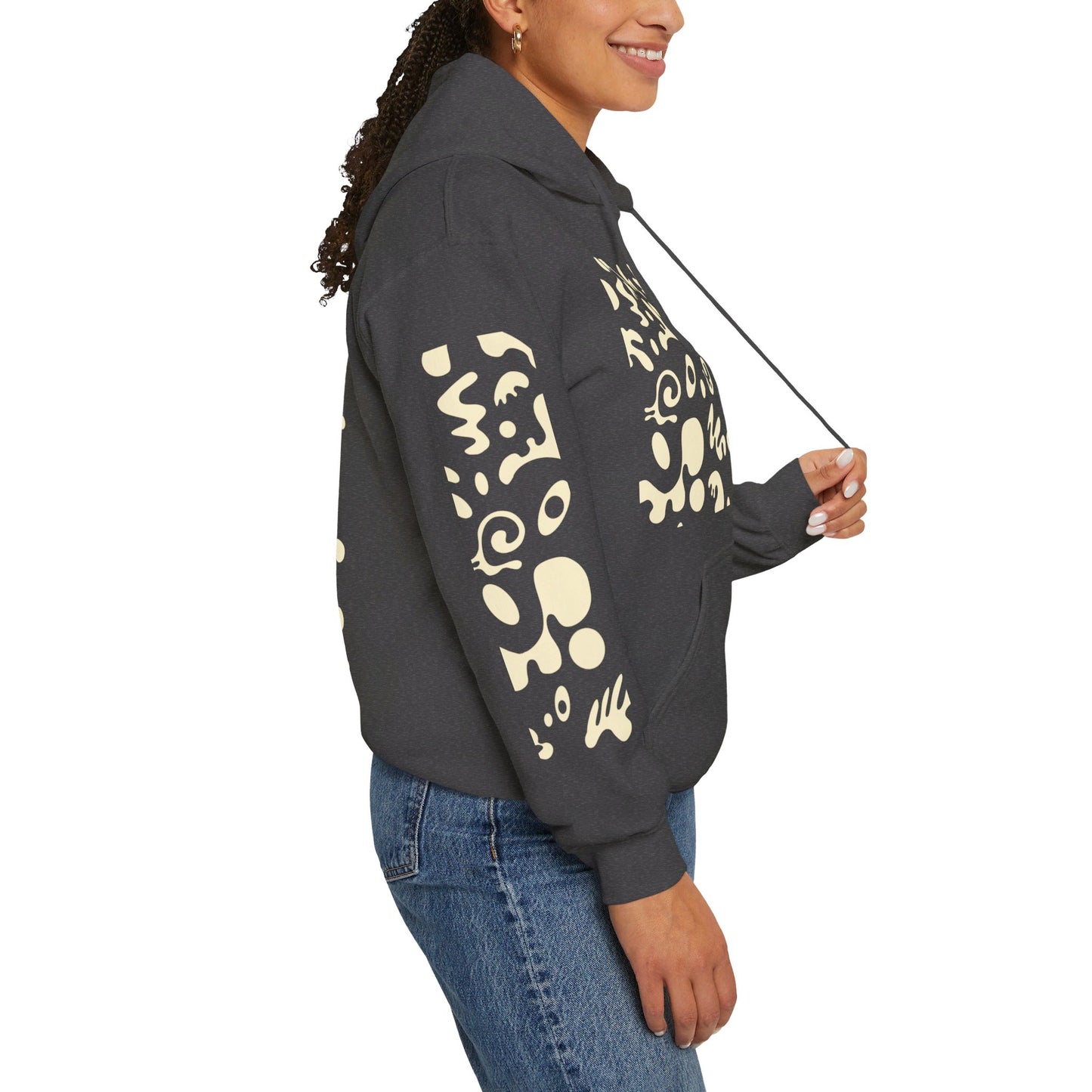 BRIGHT FUTURE UNISEX HEAVY BLEND™ HOODED SWEATSHIRT - Warm White Print