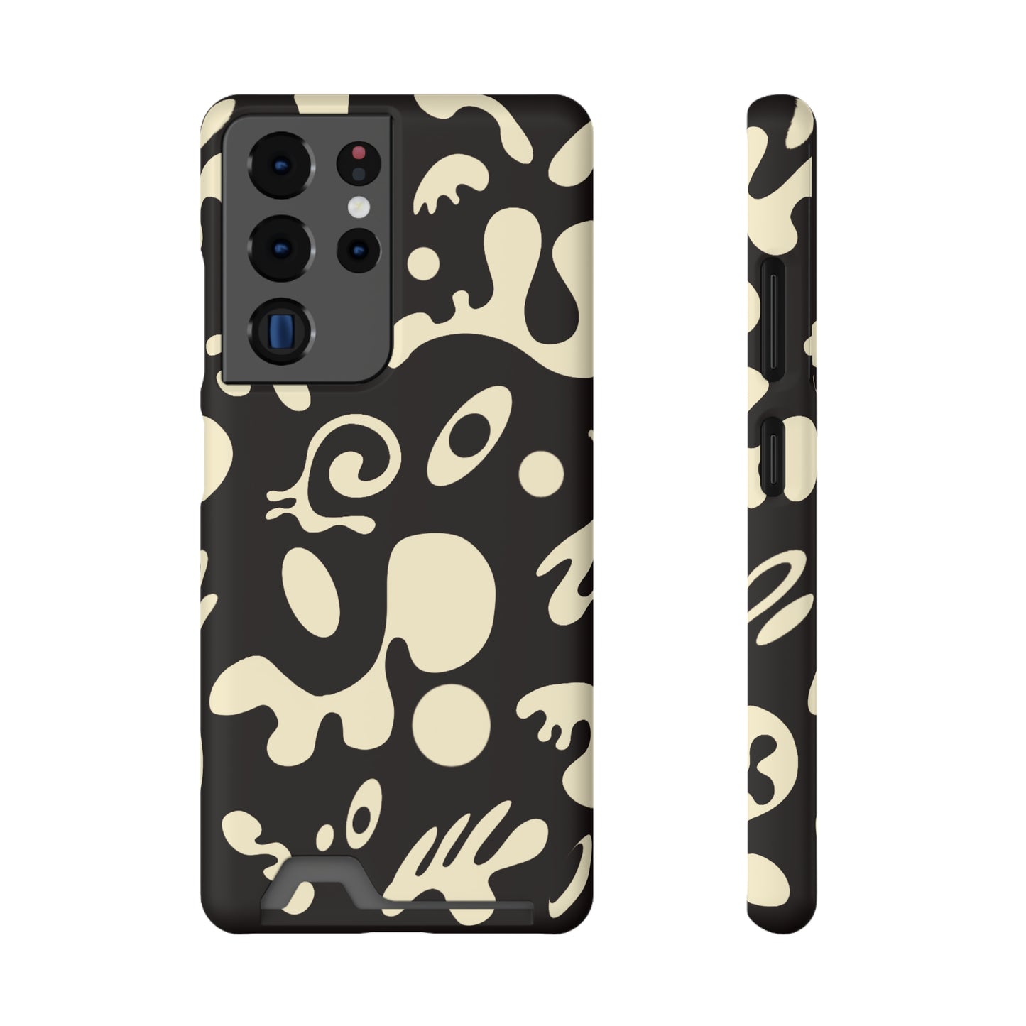 PURE IMAGINATION PHONE CASE w CARD HOLDER - Smoke Black