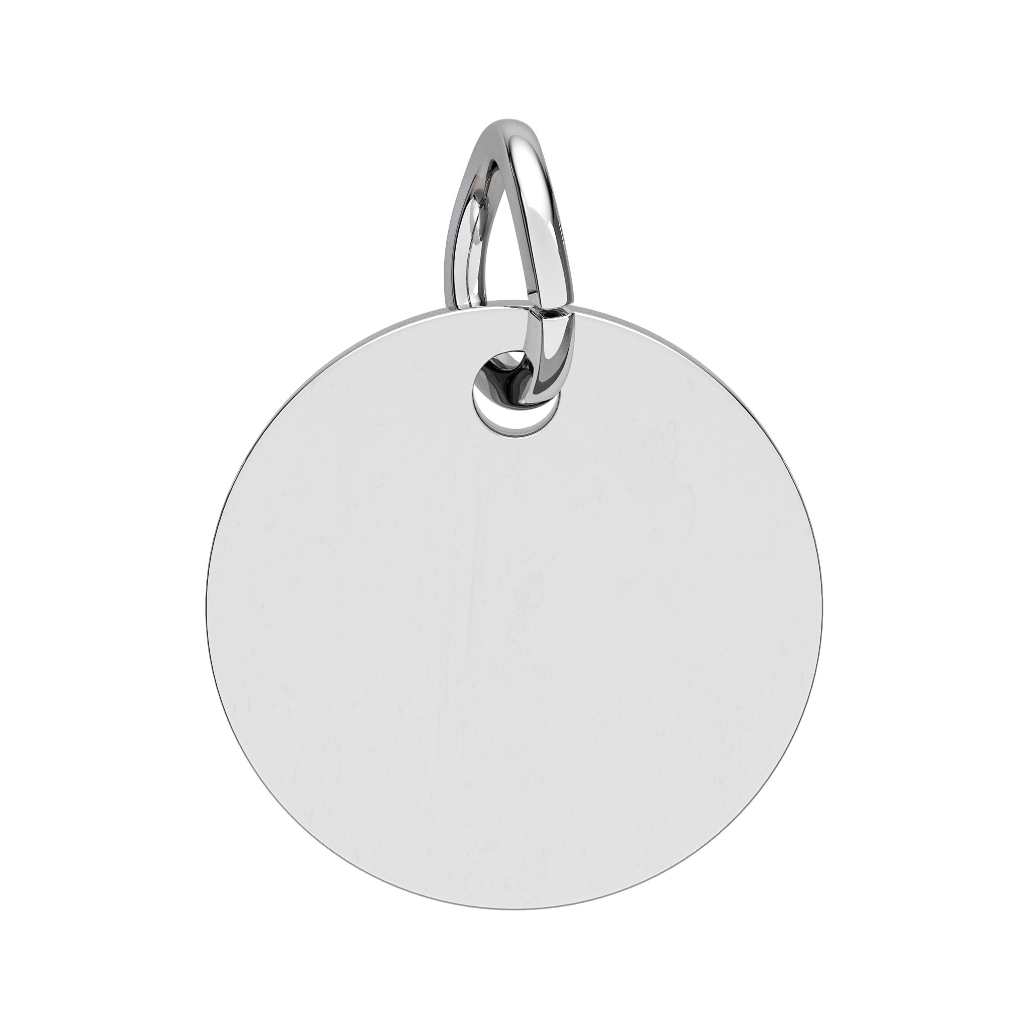 Radical Imagination Engraved Birthstone Circle Charm — Personalized Sterling Pendant