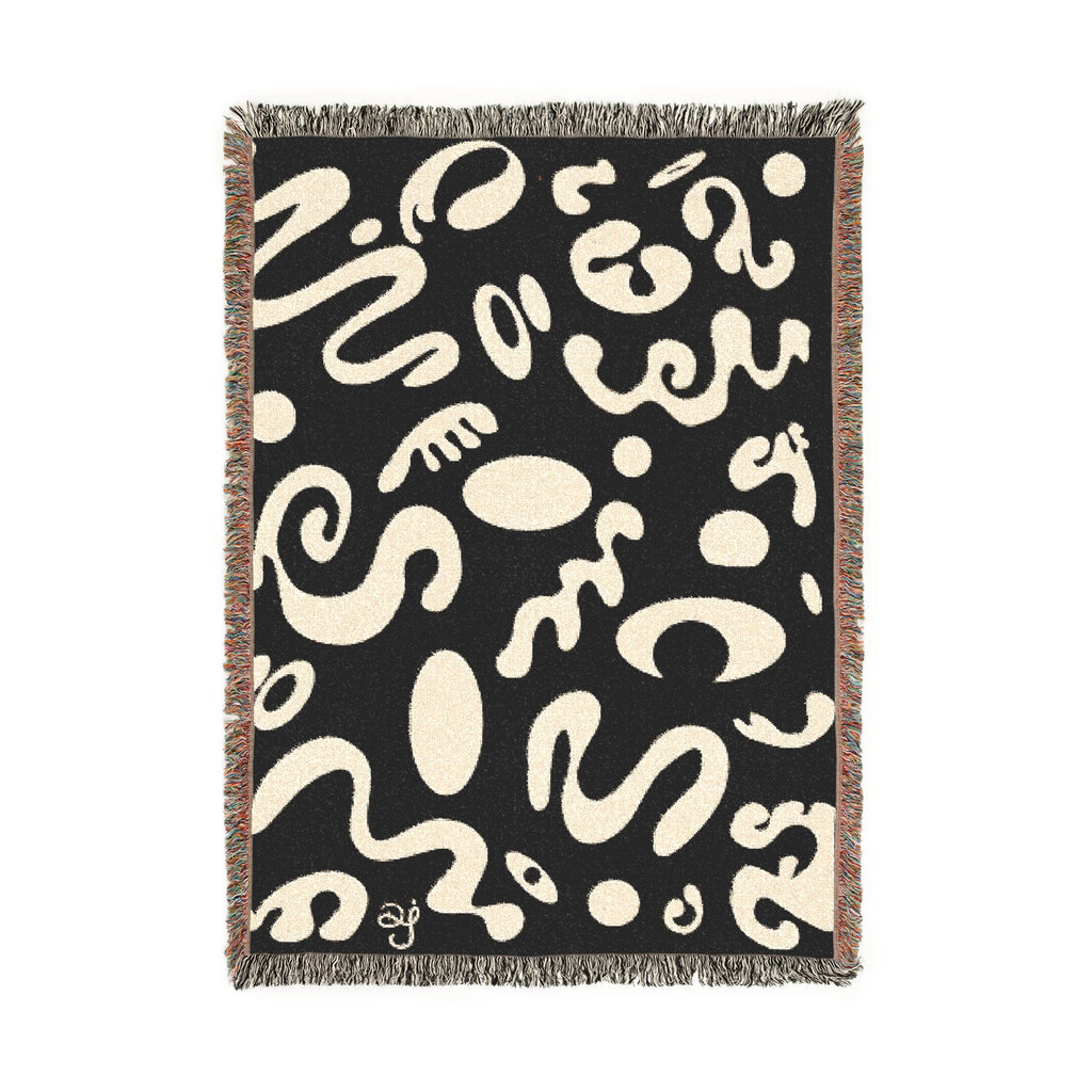 Pure Imagination All-Over-Print Woven Blanket - Ink