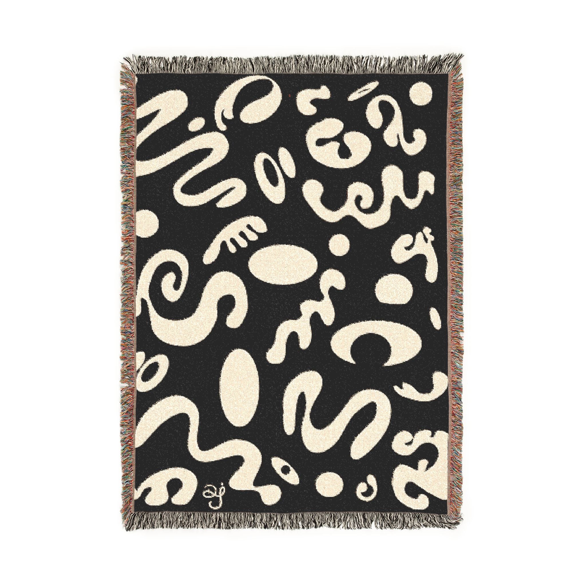 Pure Imagination All-Over-Print Woven Blanket - Ink