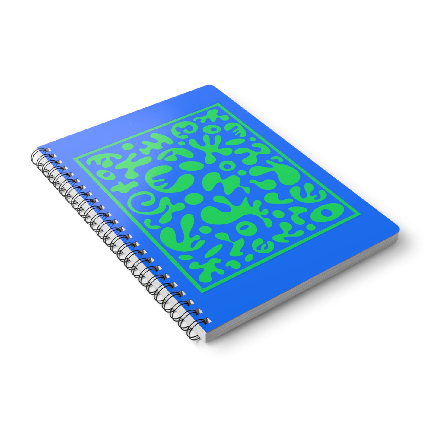 DEEP DREAM WIROBOUND SOFTCOVER A5 SPIRAL NOTEBOOK - Blue & Green